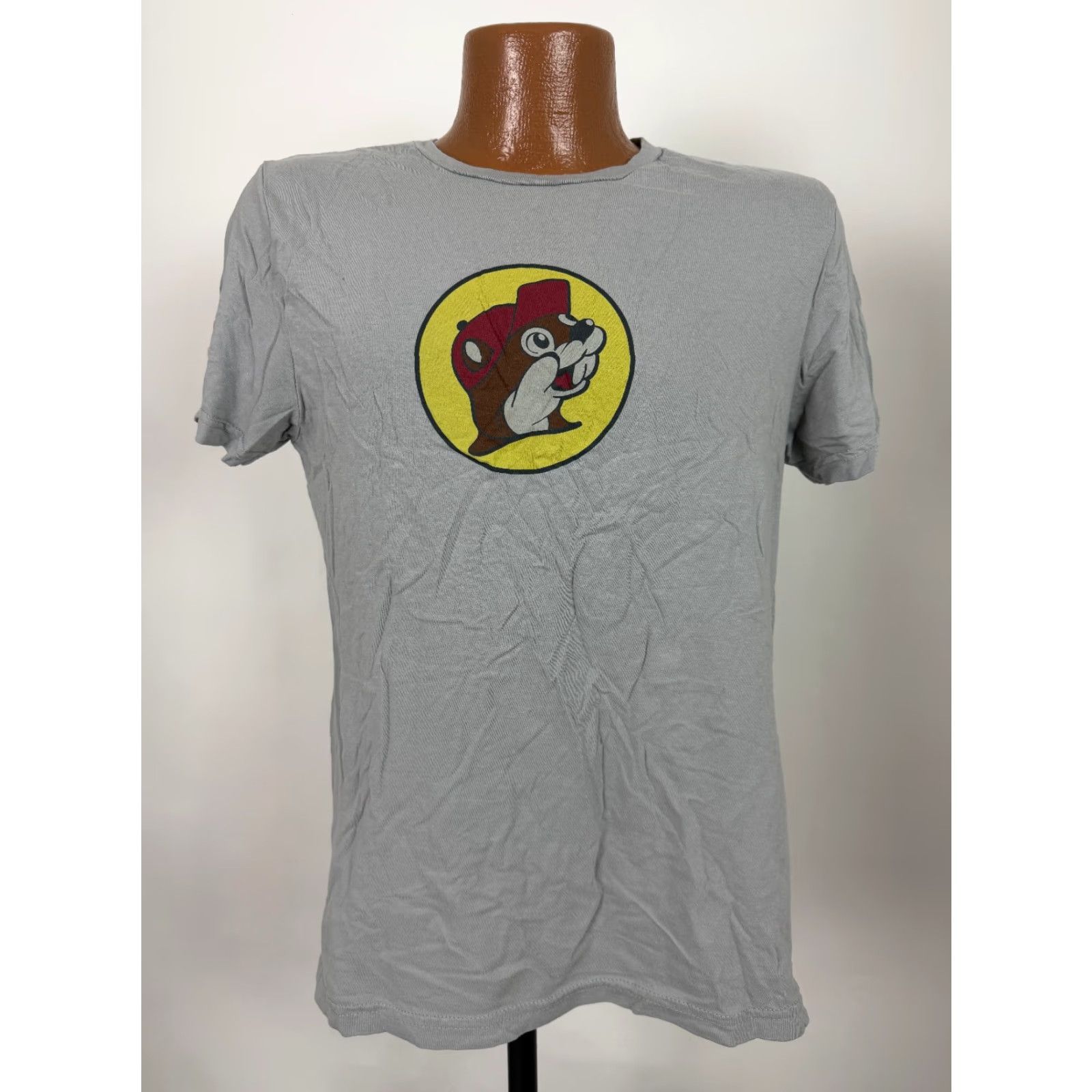 Vintage BUC-EE'S T-Shirt Men’s Medium Gray Cotton Graphic Print Short Sleeve Crew Neck Logo Double-Sided Size US M / EU 48-50 / 2 - 2 Thumbnail