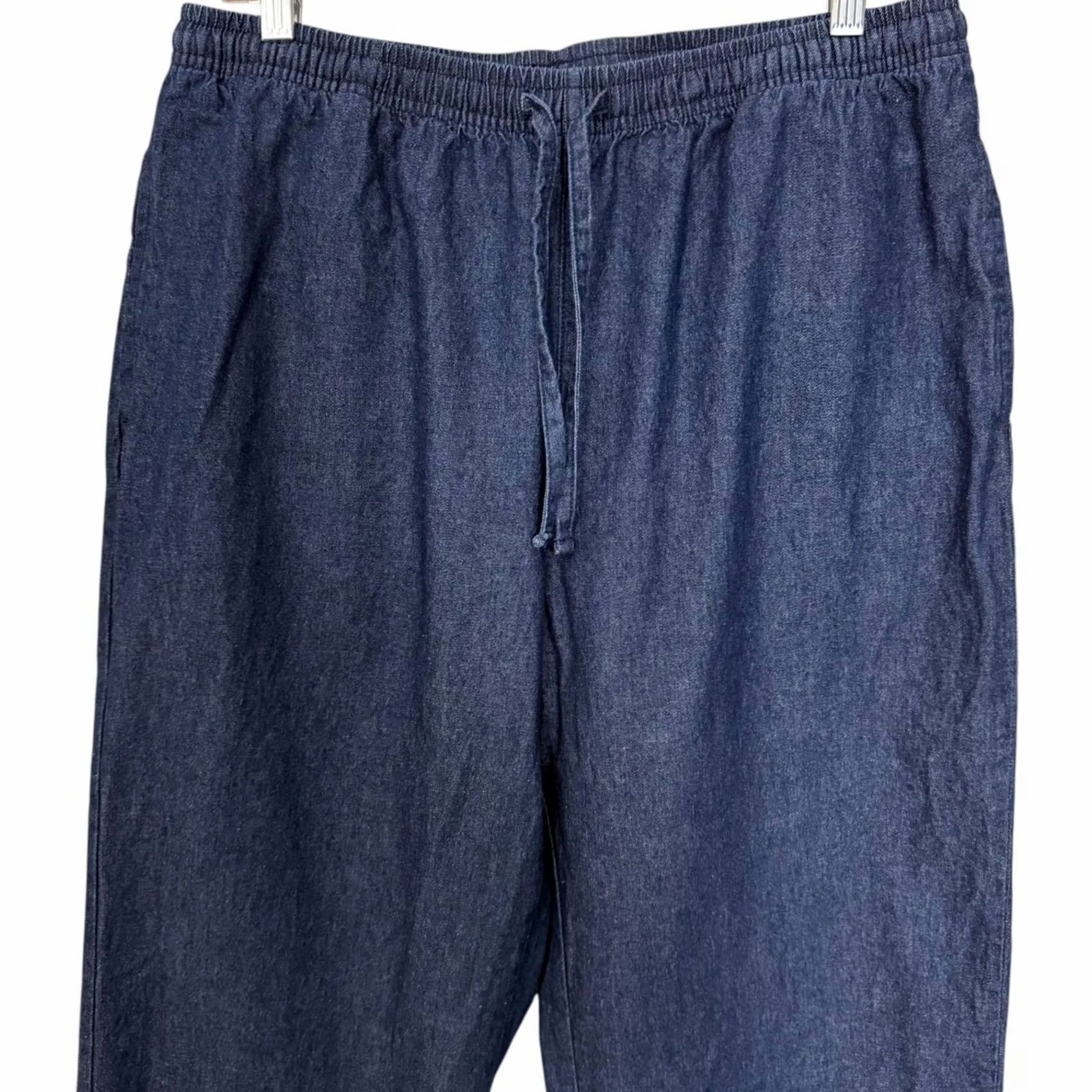 Denime Vermont Country Store Denim High-Waisted Pull-On Pant Blue Women's Petite Medium Size 32" / US 10 / IT 46 - 5 Thumbnail