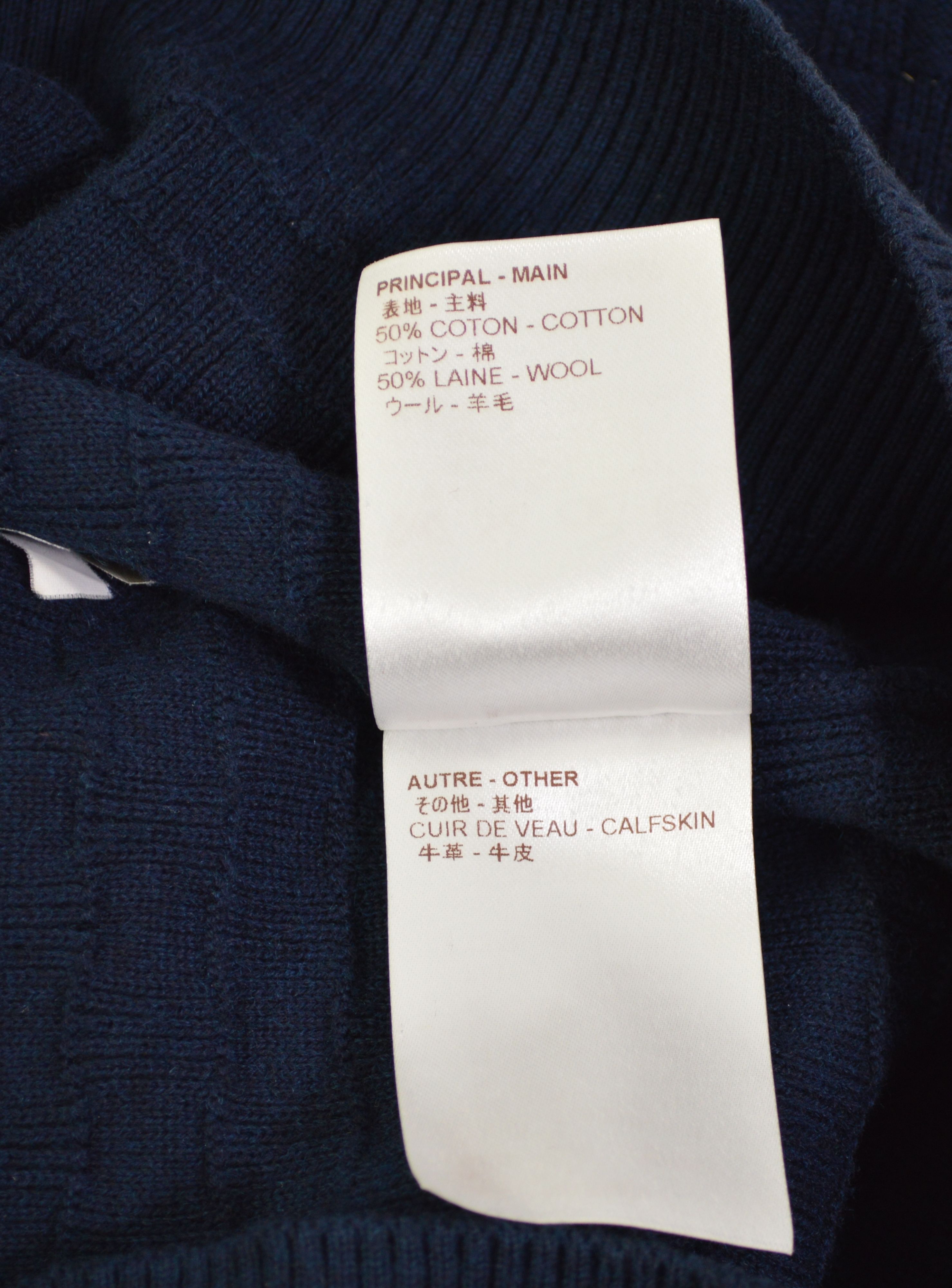 Louis Vuitton Men's Louis Vuitton Damier Pullover Sweater S Blue Size US S / EU 44-46 / 1 - 8 Thumbnail