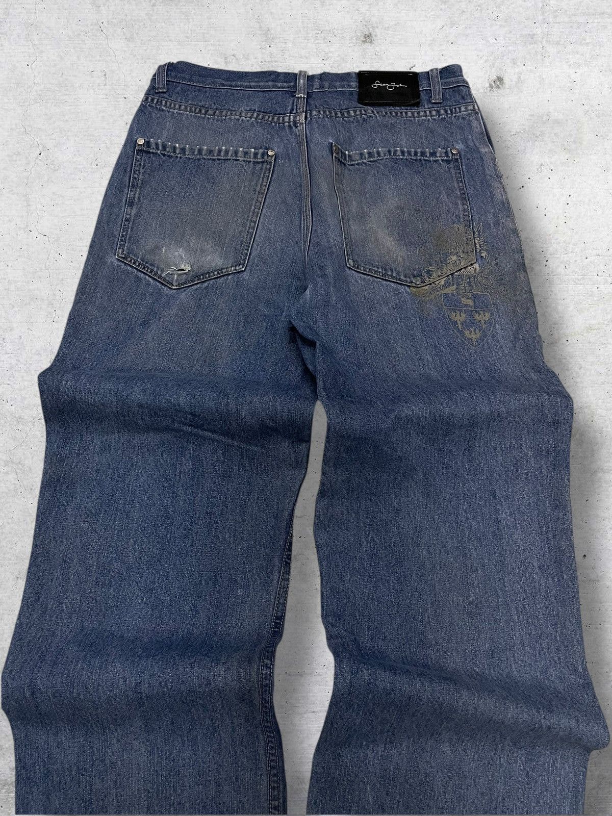 Sean John VINTAGE SEAN JOHN OG 90S DESIGNER STREETWEAR BAGGY Y2K DENIM Size US 31 - 11 Thumbnail