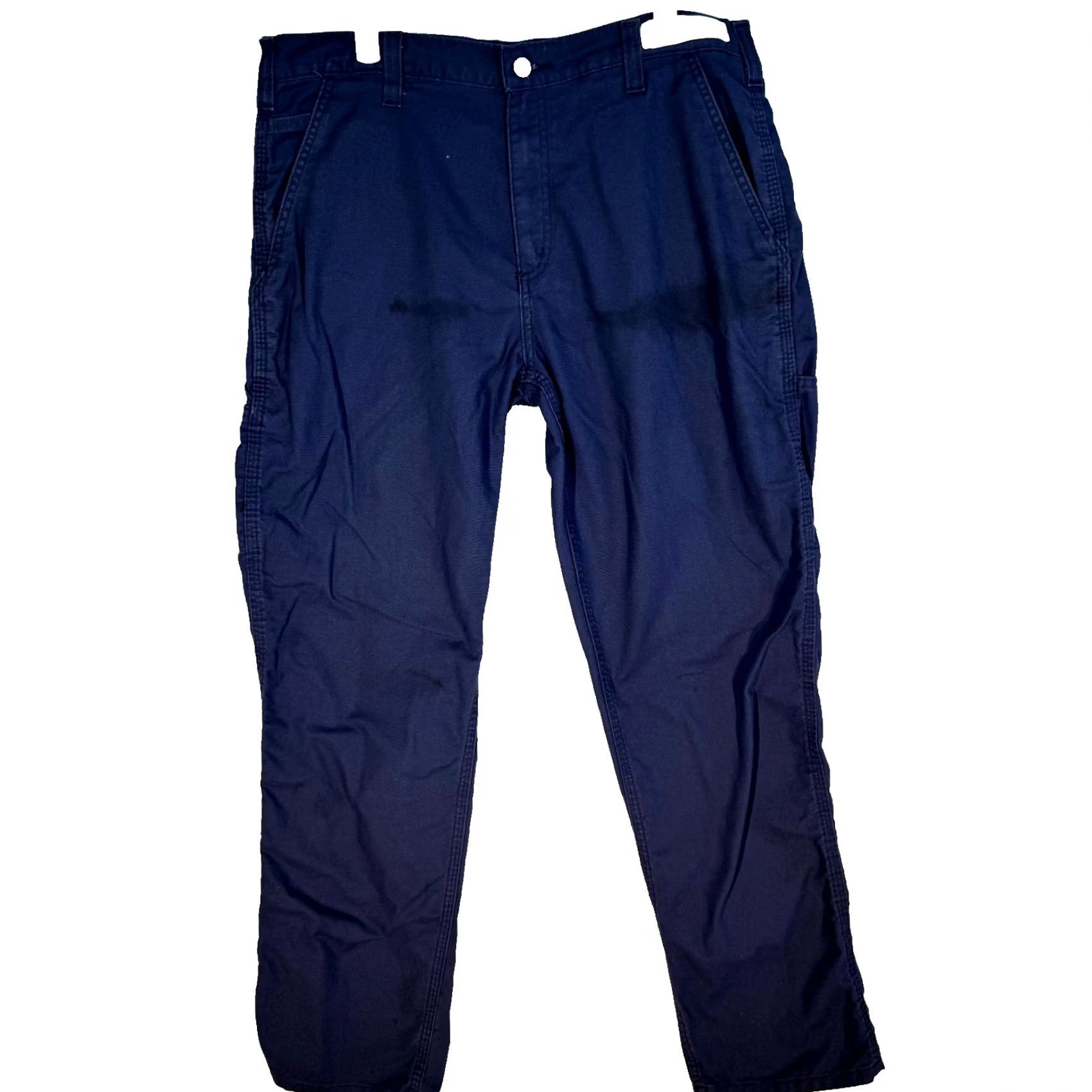Carhartt Carhartt Carpenter Pants Men 34x32 Navy Canvas Workwear Dungaree Fit Size US 34 / EU 50 - 2 Thumbnail