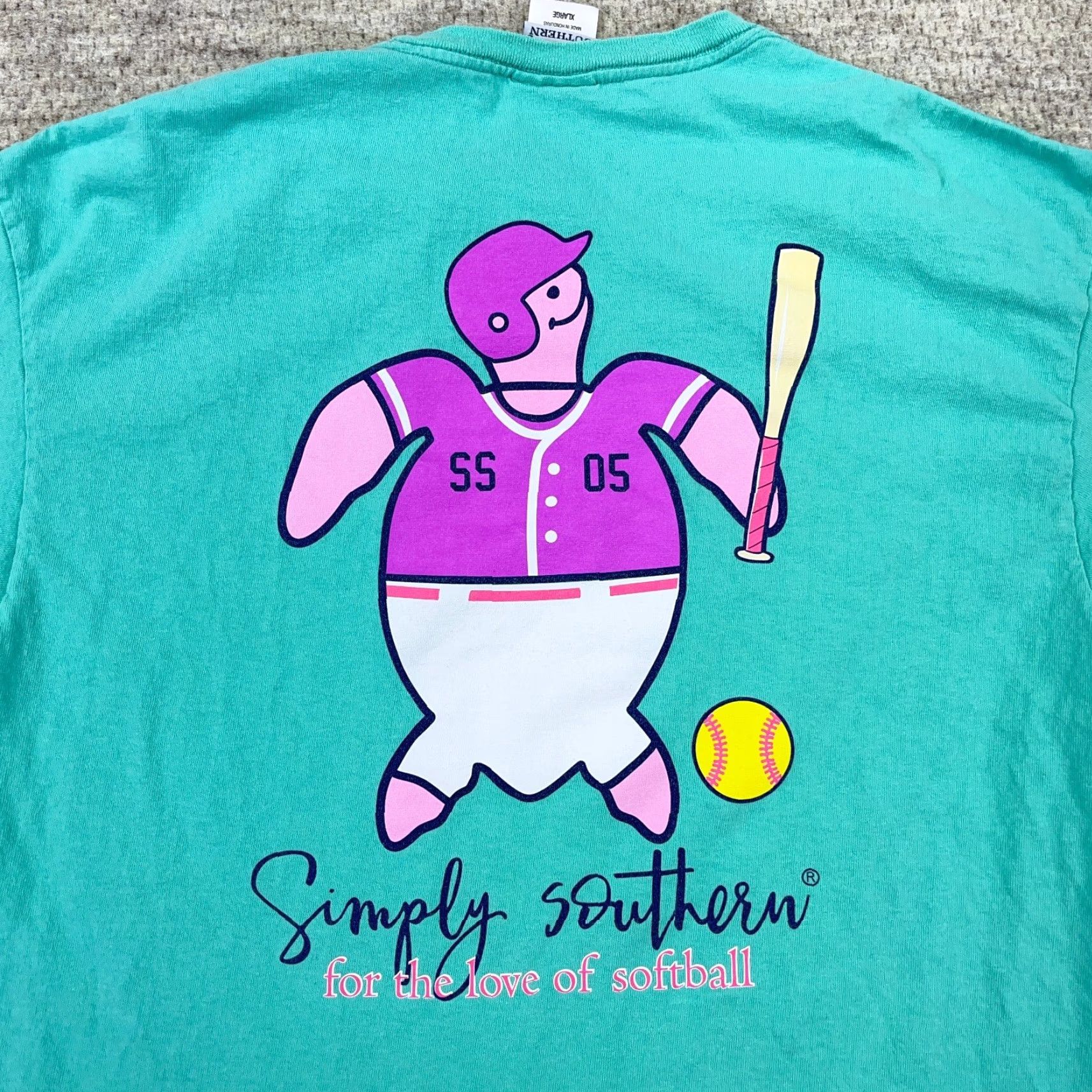 Altea Simply Southern Shirt Women XL Teal Blue Turtle Logo Beach, Classic, Colorful, Modern T-Shirt Ladies Top Womens Size XL / US 12-14 / IT 48-50 - 4 Thumbnail
