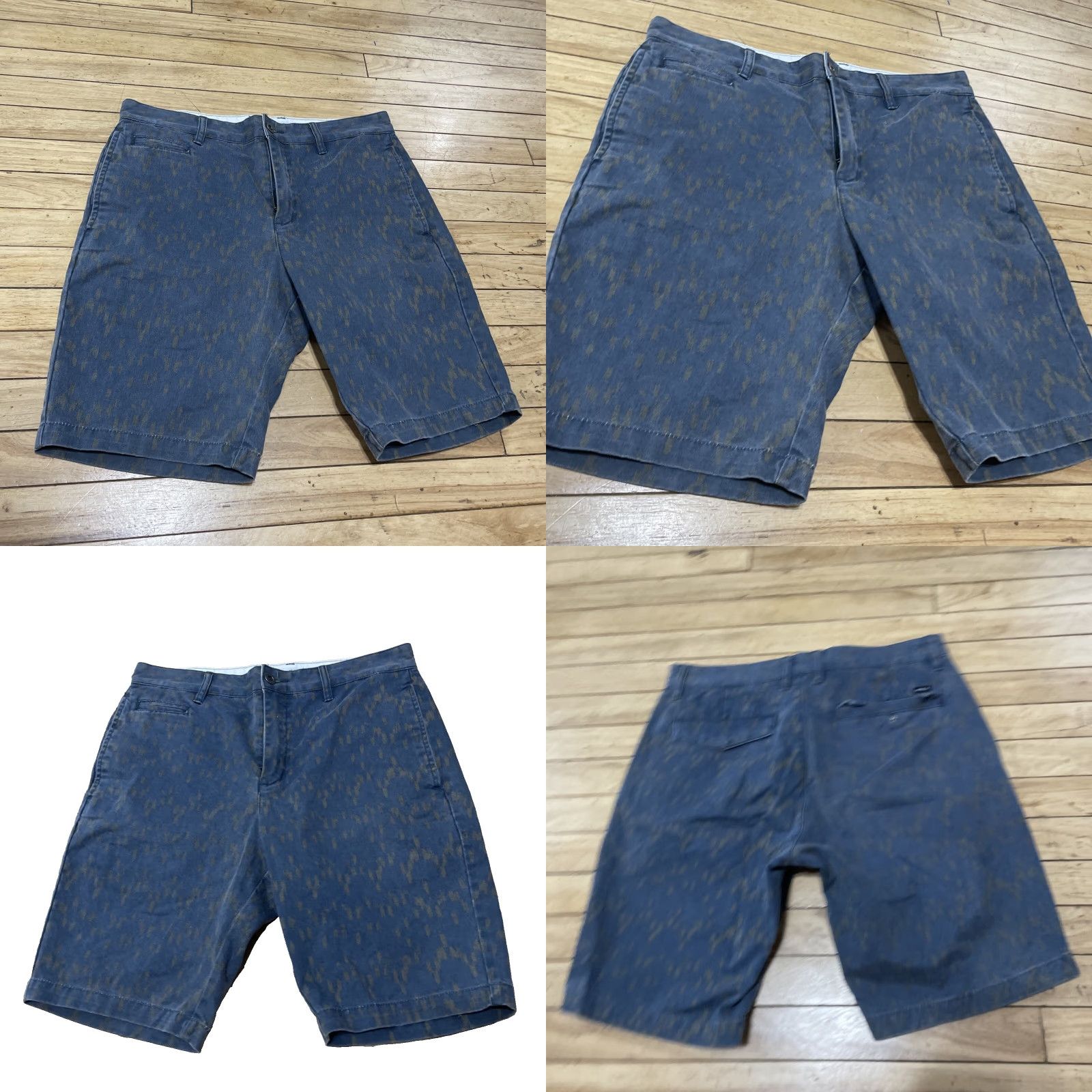 RVCA RVCA Shorts Men 32 Nature X Industry Geometric Nature Print Blue Tan Twill Chino Size US 32 / EU 48 - 9 Thumbnail