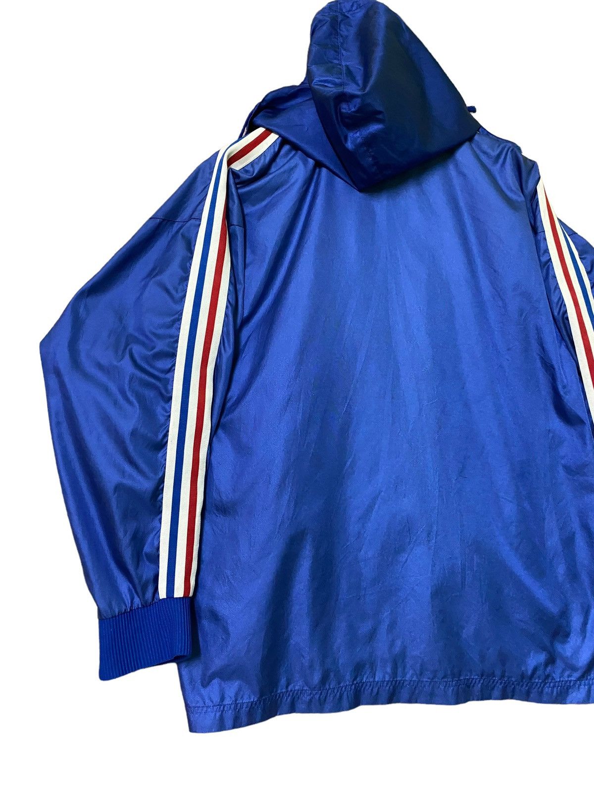 Adidas Vintage Adidas France Style Windbreaker Hoodie Size US XL / EU 56 / 4 - 9 Thumbnail
