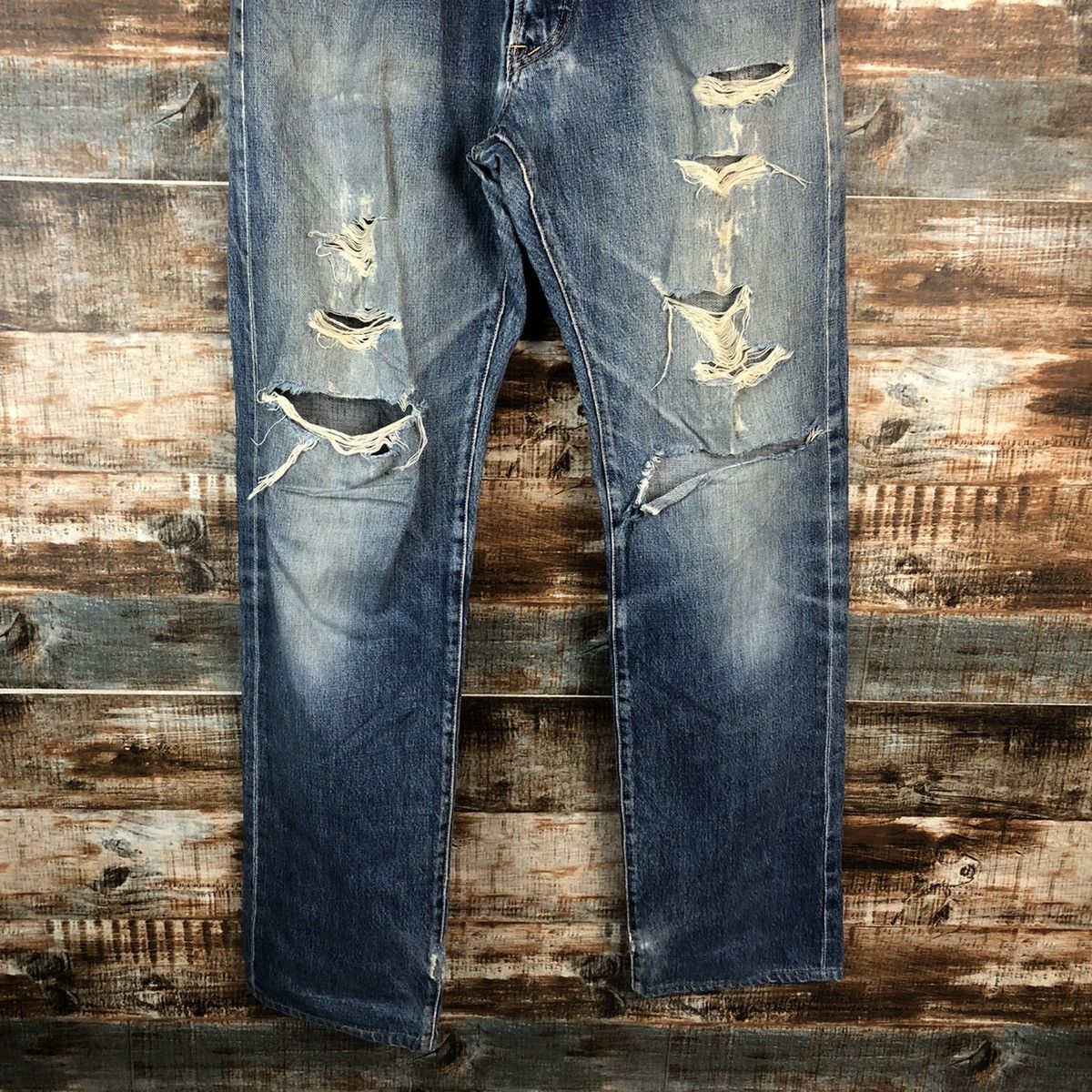 Johnbull DLL John Bull Blue Distressed ripped denim Pants #C137 Size US 31 - 3 Thumbnail