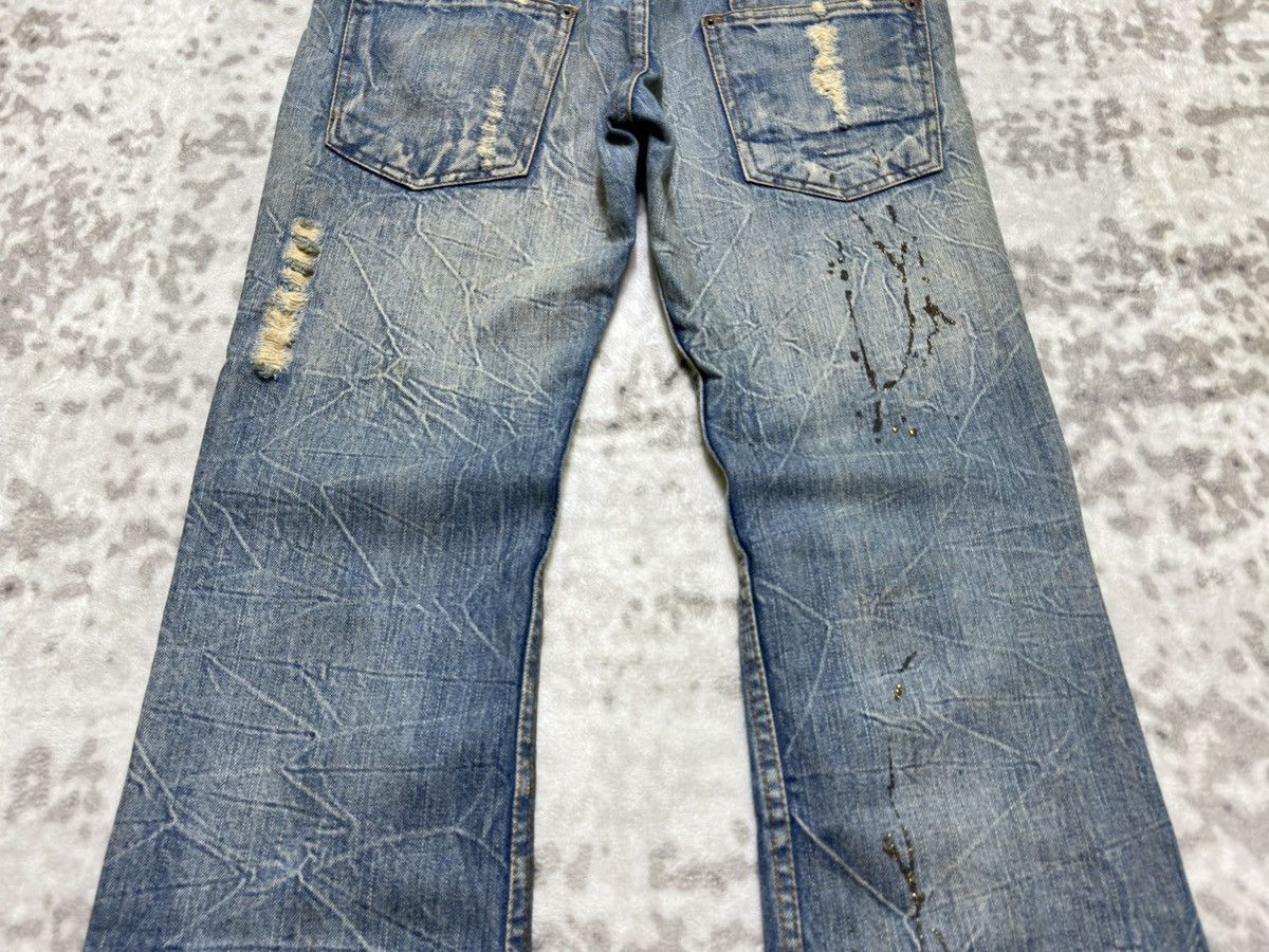 If Six Was Nine 2000s Glad News Japanese Grunge Paint Splatter Bootcut Denim Size US 32 / EU 48 - 13 Thumbnail