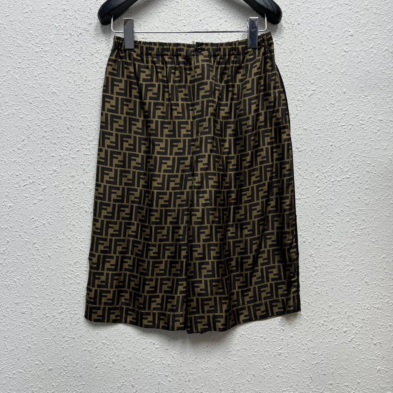 Fendi Fendi Silk All-Over Logo Bermuda Shorts Size US 27 - 1 Thumbnail