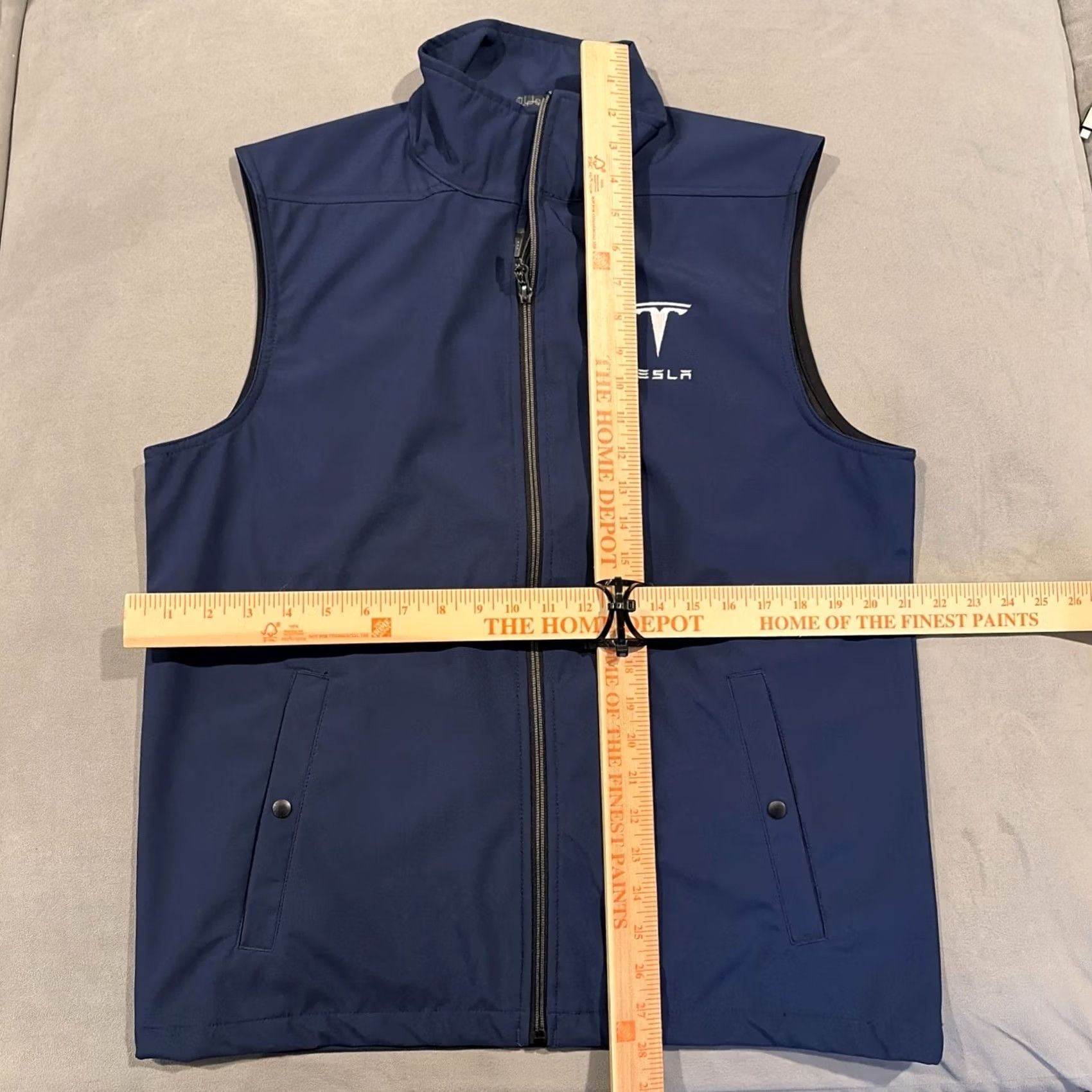 Vintage Tesla Blue Full Zip Golf Vest - Embroidered Logo - Men's Size Small VEST Size US S / EU 44-46 / 1 - 4 Thumbnail