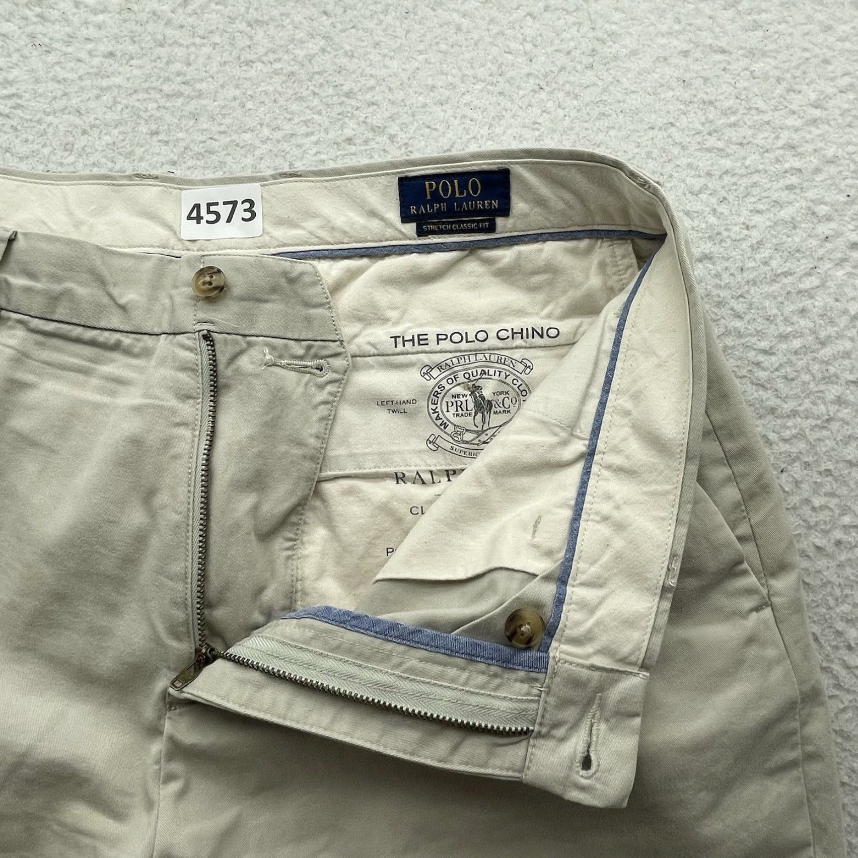 Polo Ralph Lauren Polo Ralph Lauren Chino Pants Mens 33x32 Beige Classic Fit Stretch Casual Golf Pants Size US XS / EU 42 / 0 - 3 Thumbnail