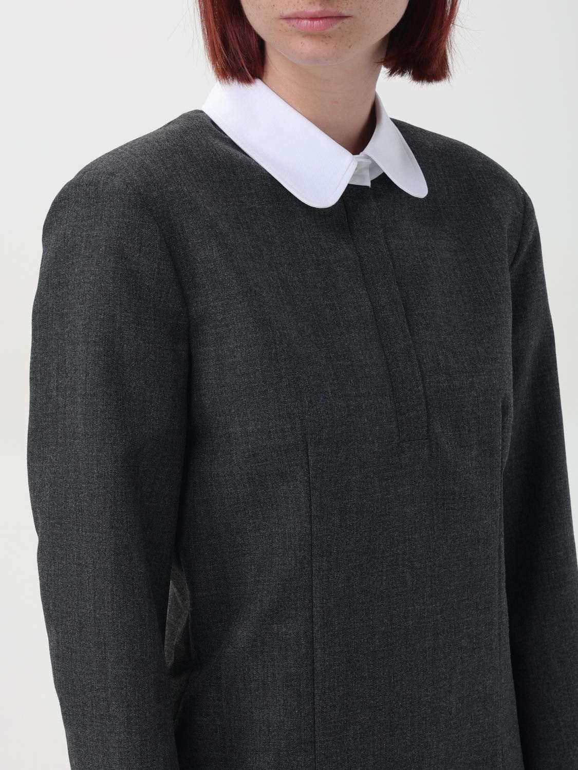 Thom Browne o1s22i1n0924 Tube Style Mini Wool Sheath Dress in Grey Size M / US 6-8 / IT 42-44 - 4 Thumbnail