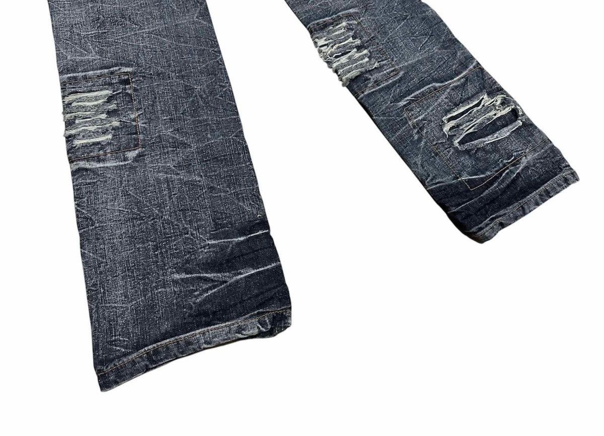 Hysteric Glamour × Japanese Brand × Seditionaries 🔥Y2K Archived Lowbox Faded Patchwork Distressed Denim Punk Size US 34 / EU 50 - 12 Thumbnail