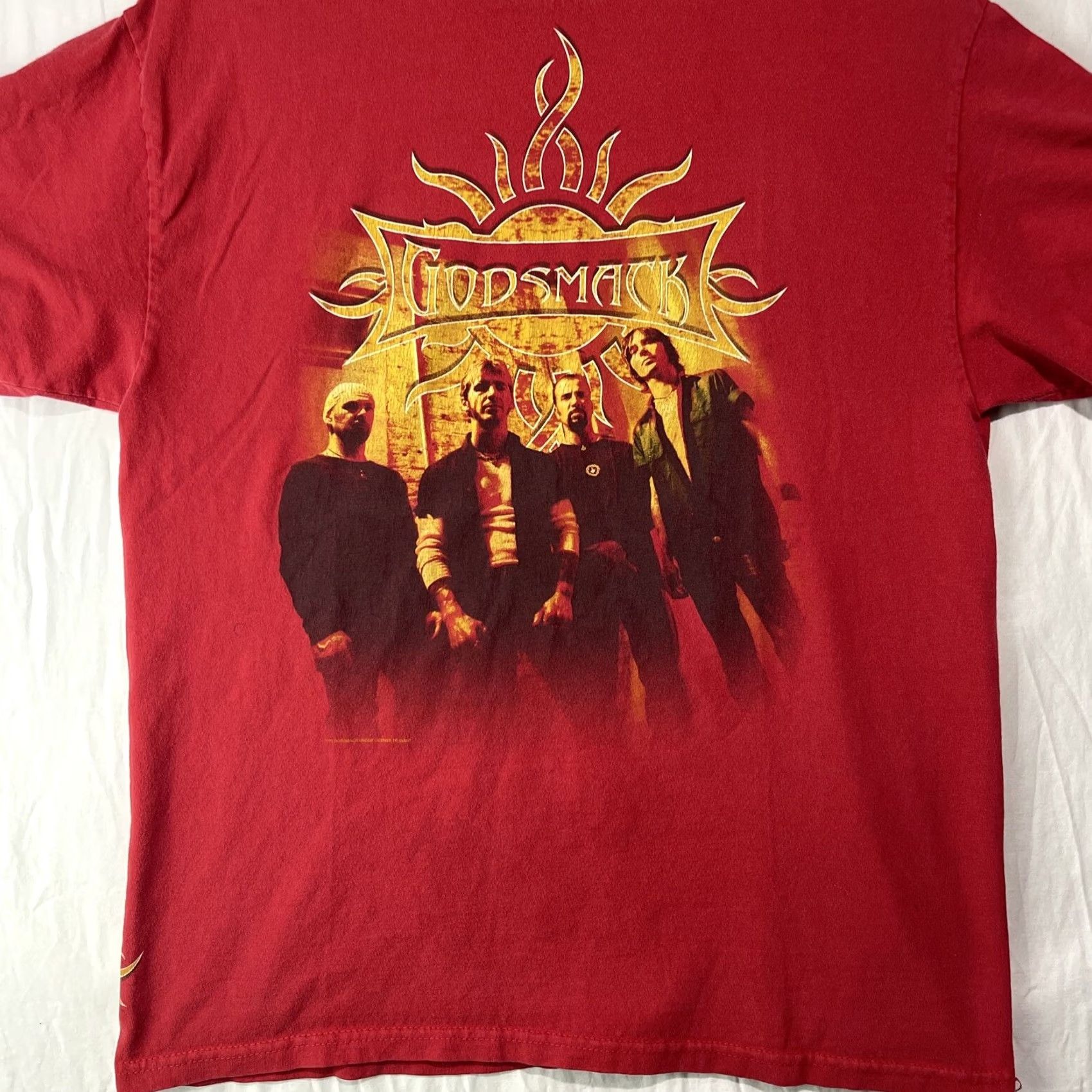 Vintage VINTAGE Godsmack Shirt Men’s Large Tennessee River Red Band Tee Rock Worn Size US L / EU 52-54 / 3 - 3 Thumbnail