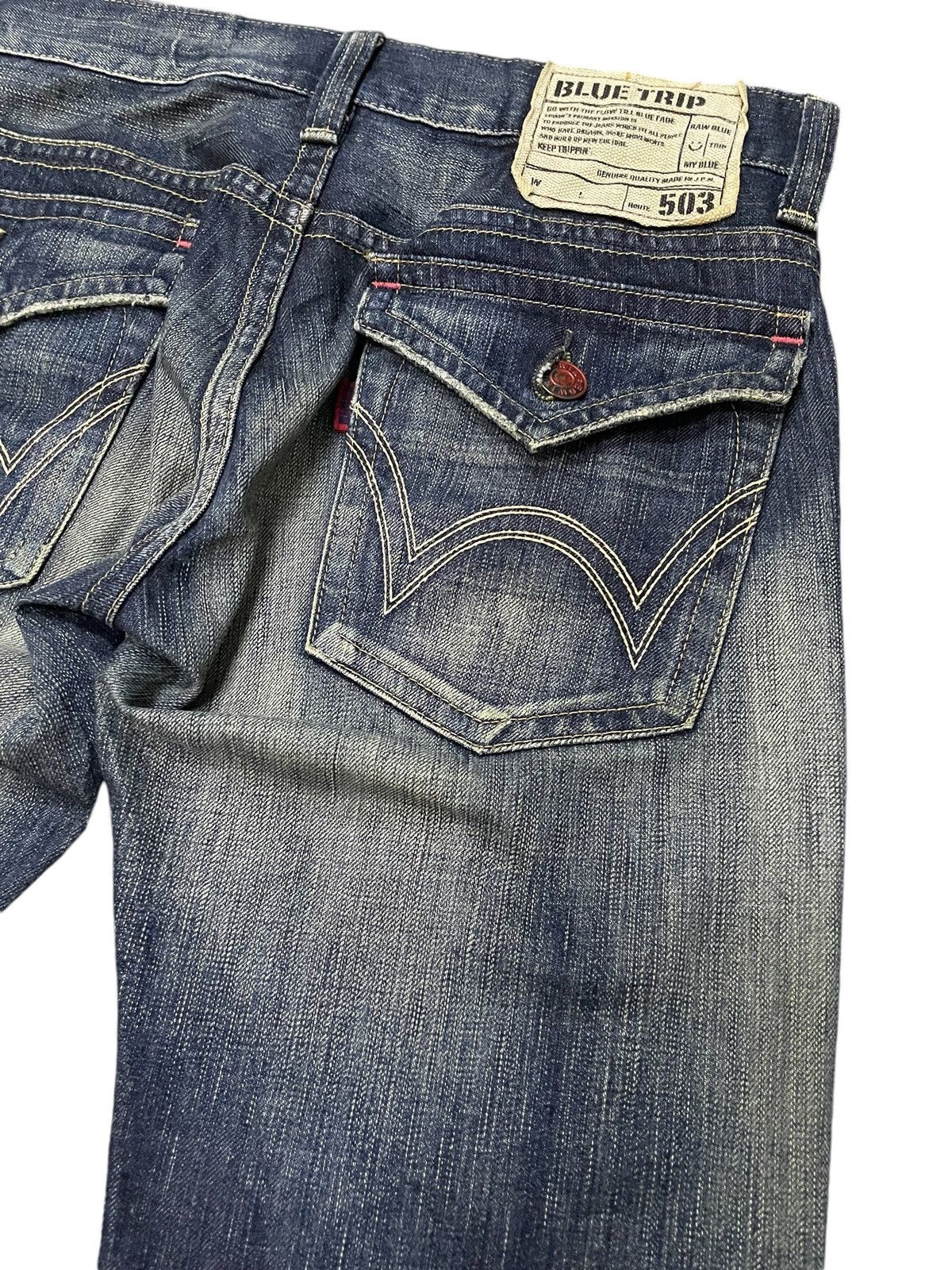 Edwin Edwin 503 Blue Trip Flared Stone Wash Jeans Japan Made Size US 30 / EU 46 - 20 Thumbnail
