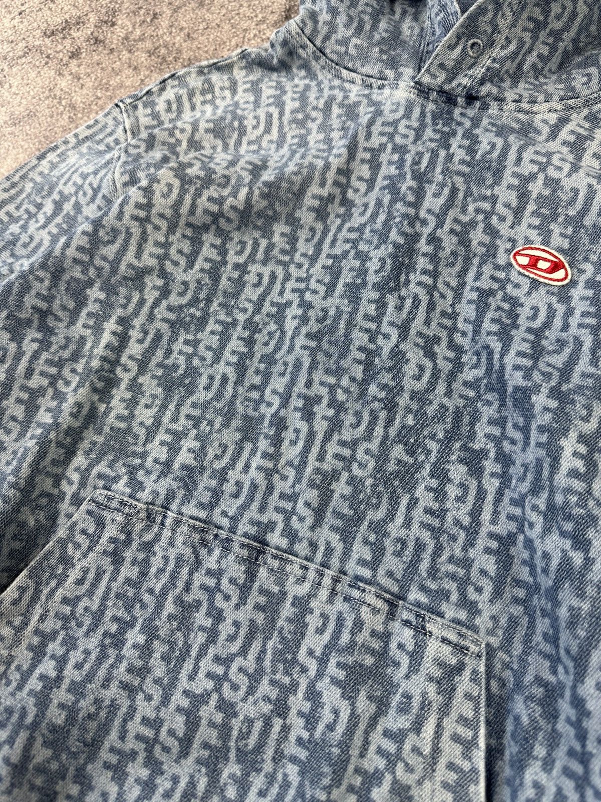Diesel Y2K Vintage Diesel Hoodie Monogram Logo Avant Garde Rare VTg Size US S / EU 44-46 / 1 - 3 Thumbnail