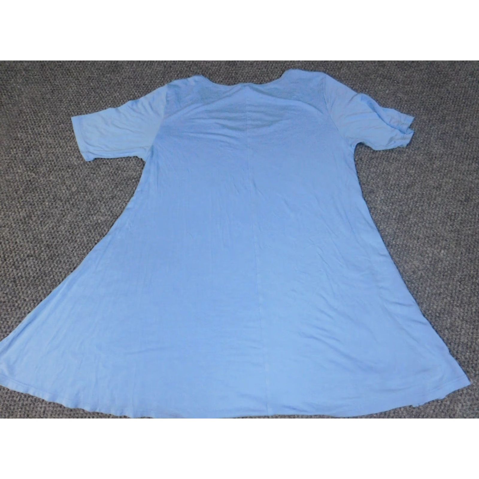 Vintage LuLaRoe Shirt XS Womens Blue Knit Short Sleeve Pullover Pocket Collared Basic Stretch T-Shirt Modern Size XS / US 0-2 / IT 36-38 - 7 Thumbnail