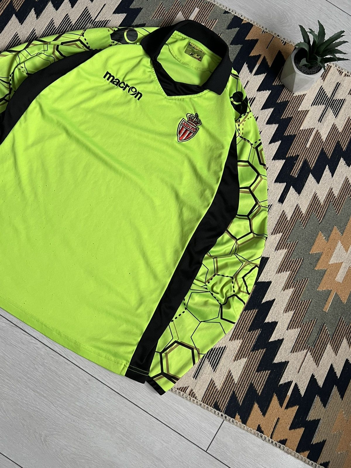 Macron Ac Monaco 2012-2013 GK Soccer Jersey Shirt Size US M / EU 48-50 / 2 - 3 Thumbnail