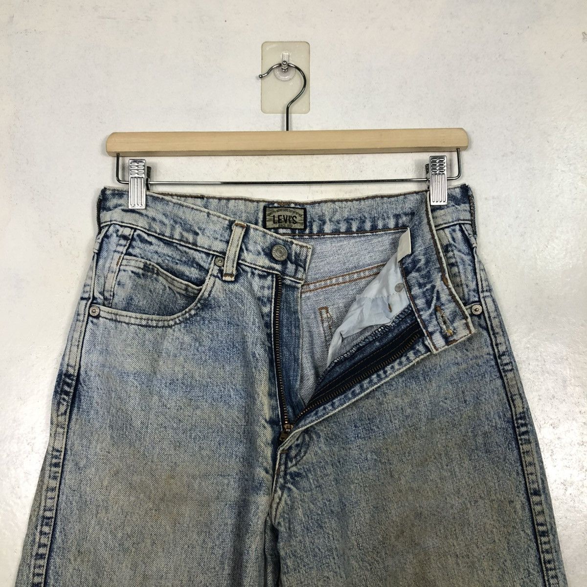 Levi's 🔥VINTAGE ACID WASH DESIGN LEVIS DENIM STRAIGHT CUT Size 28" / US 6 / IT 42 - 20 Thumbnail