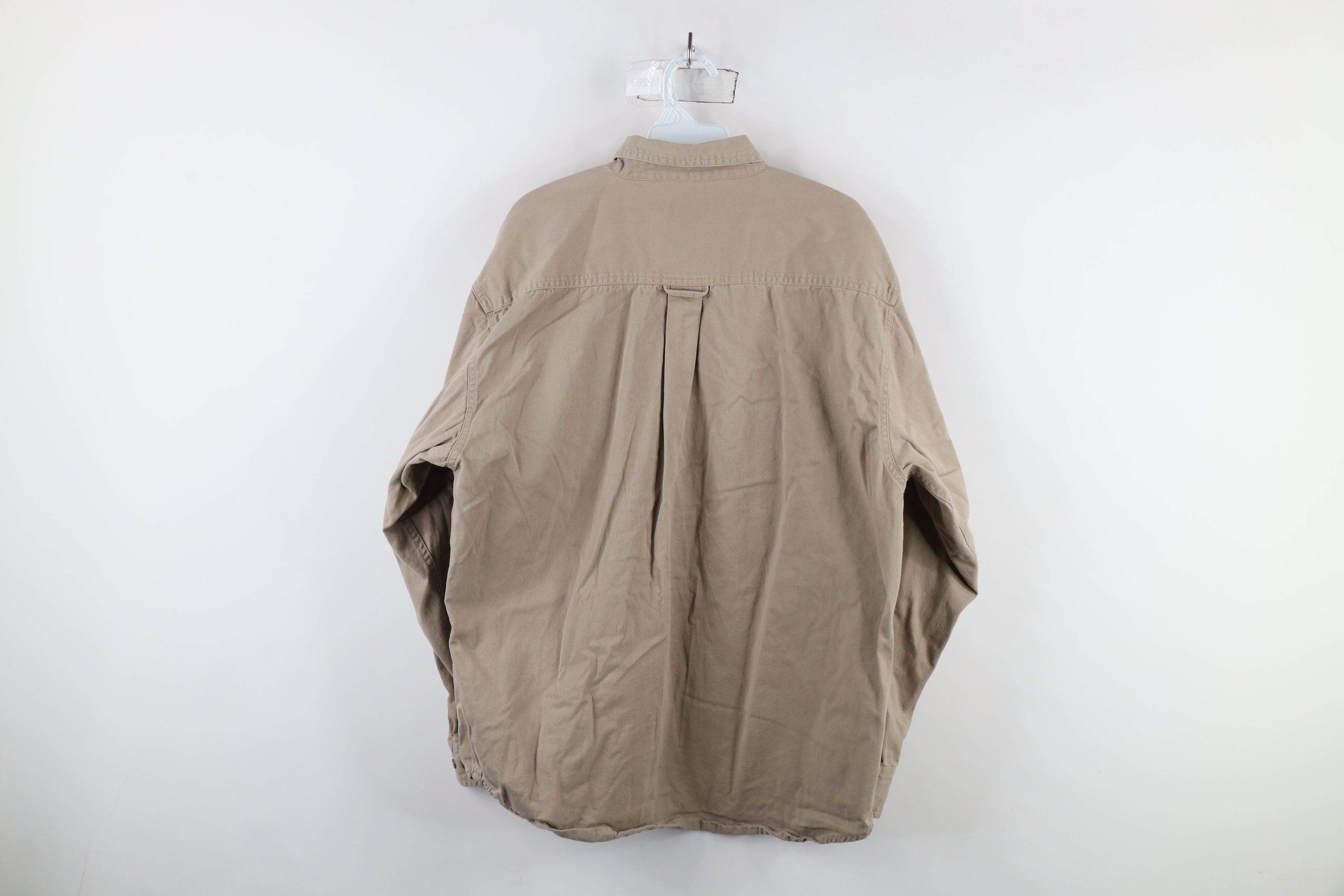 Vintage Vintage 90s Streetwear Twill Collared Button Down Shirt Size US L / EU 52-54 / 3 - 9 Thumbnail