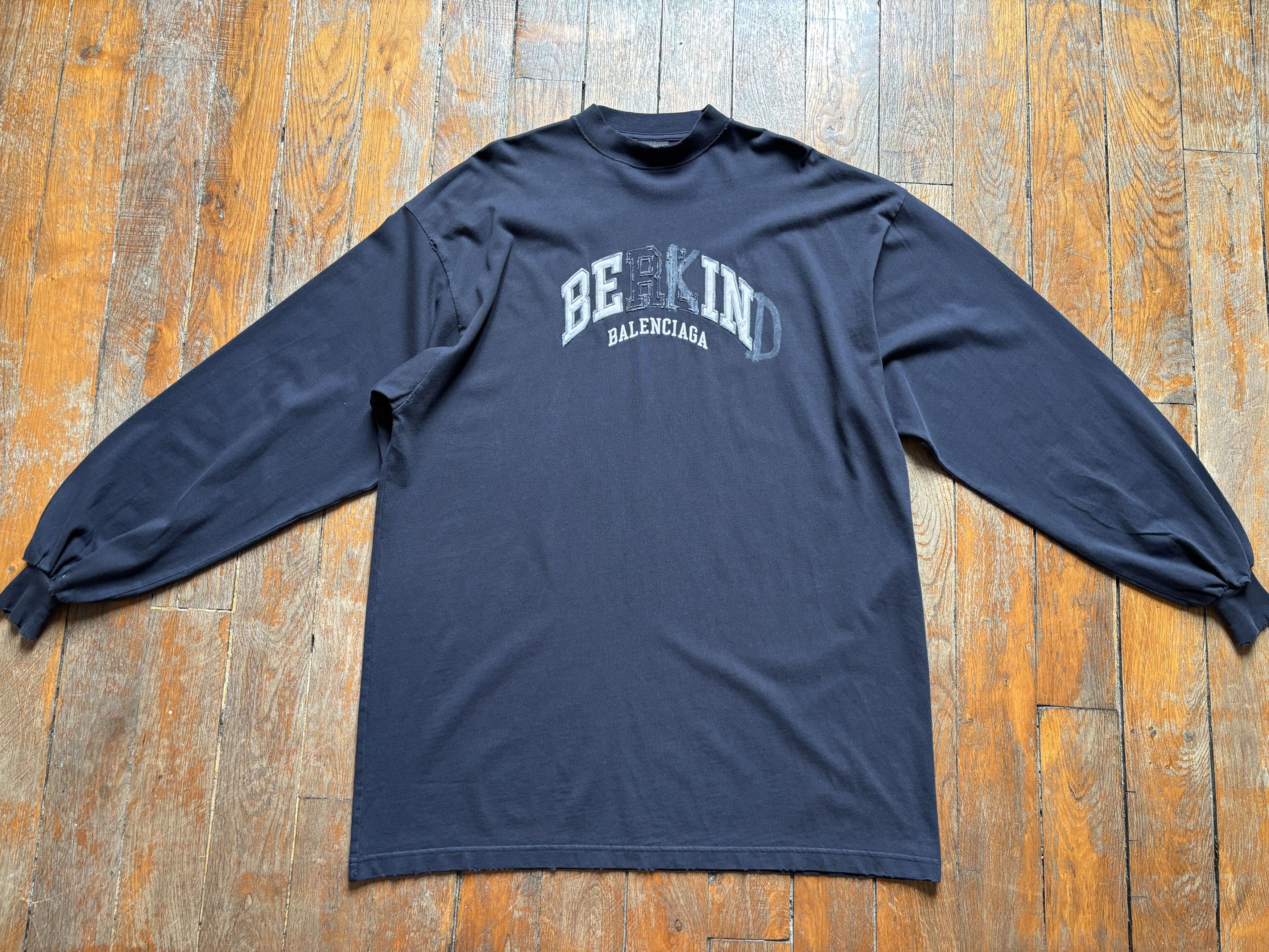Balenciaga BE KIND LS Shirt Size US S / EU 44-46 / 1 - 1 Thumbnail