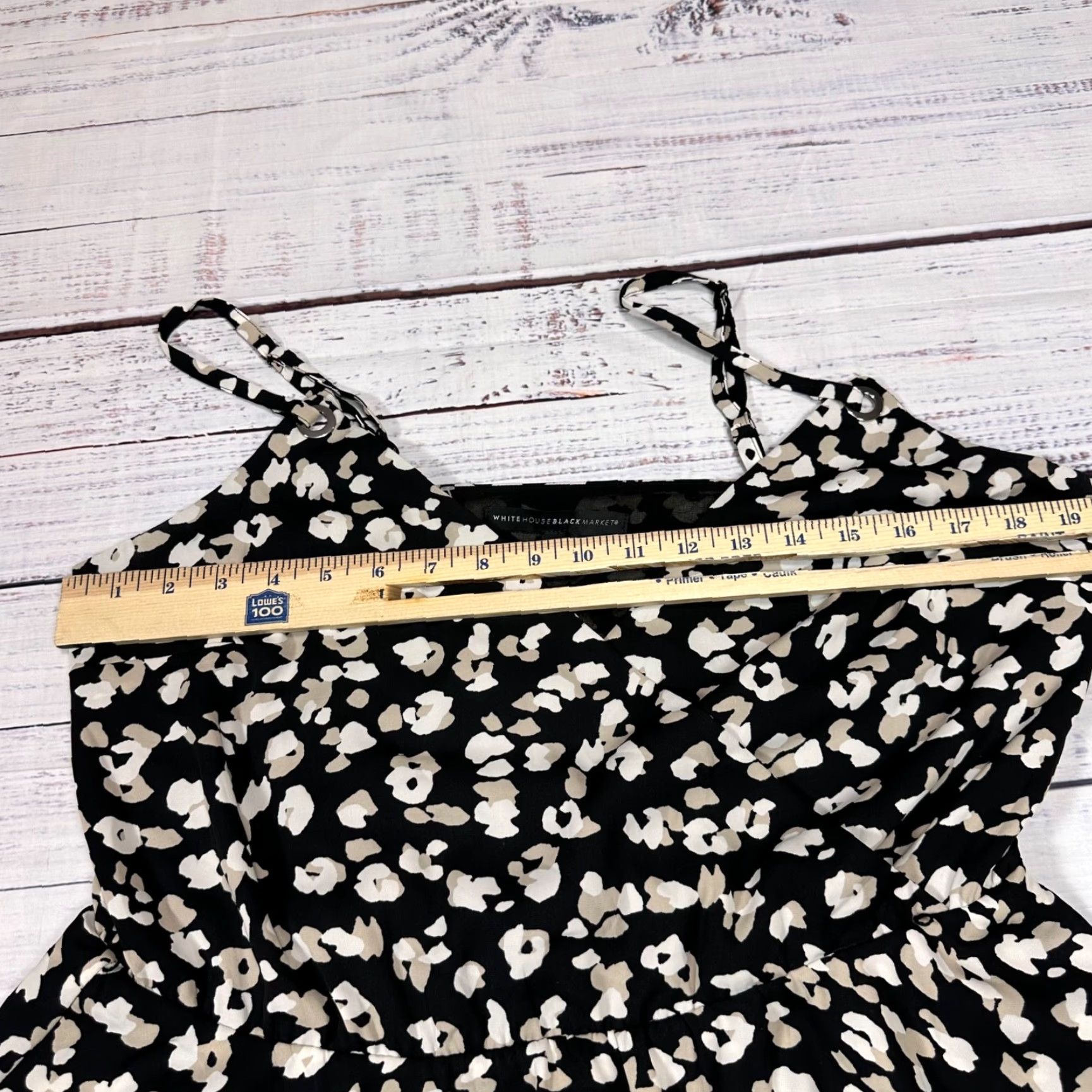 White House Black Market White House Black Market Camisole Tank M Womens Animal Print Shirt Color Black SL Surplie Tie Cami Top Confetti Print Size M / US 6-8 / IT 42-44 - 5 Thumbnail