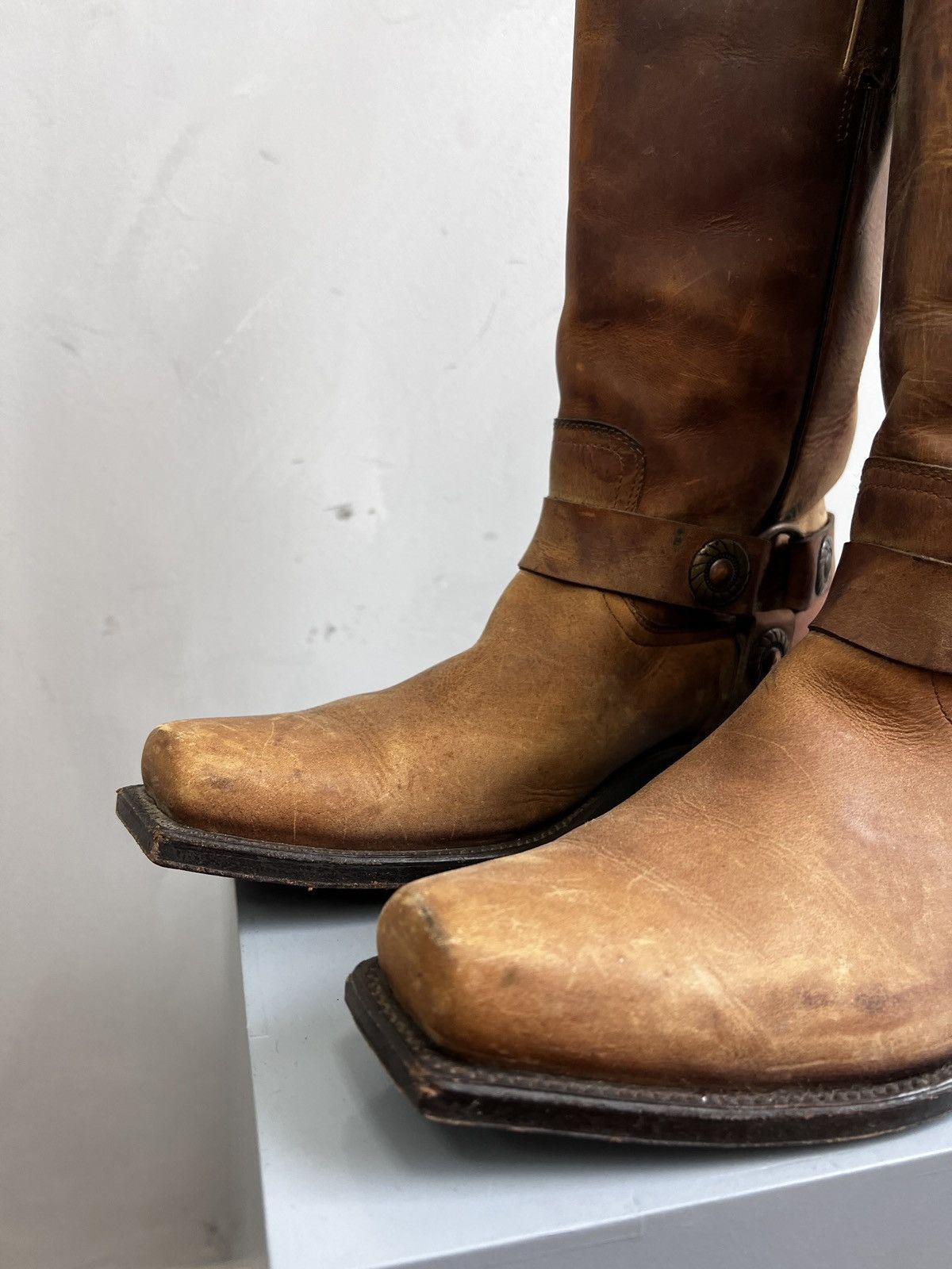 Guidi × Western Rise WESTERN AVANT GARDE RARE BOOTS Harley Davidson STYLE MOTO Size US 8 / IT 38 - 2 Thumbnail