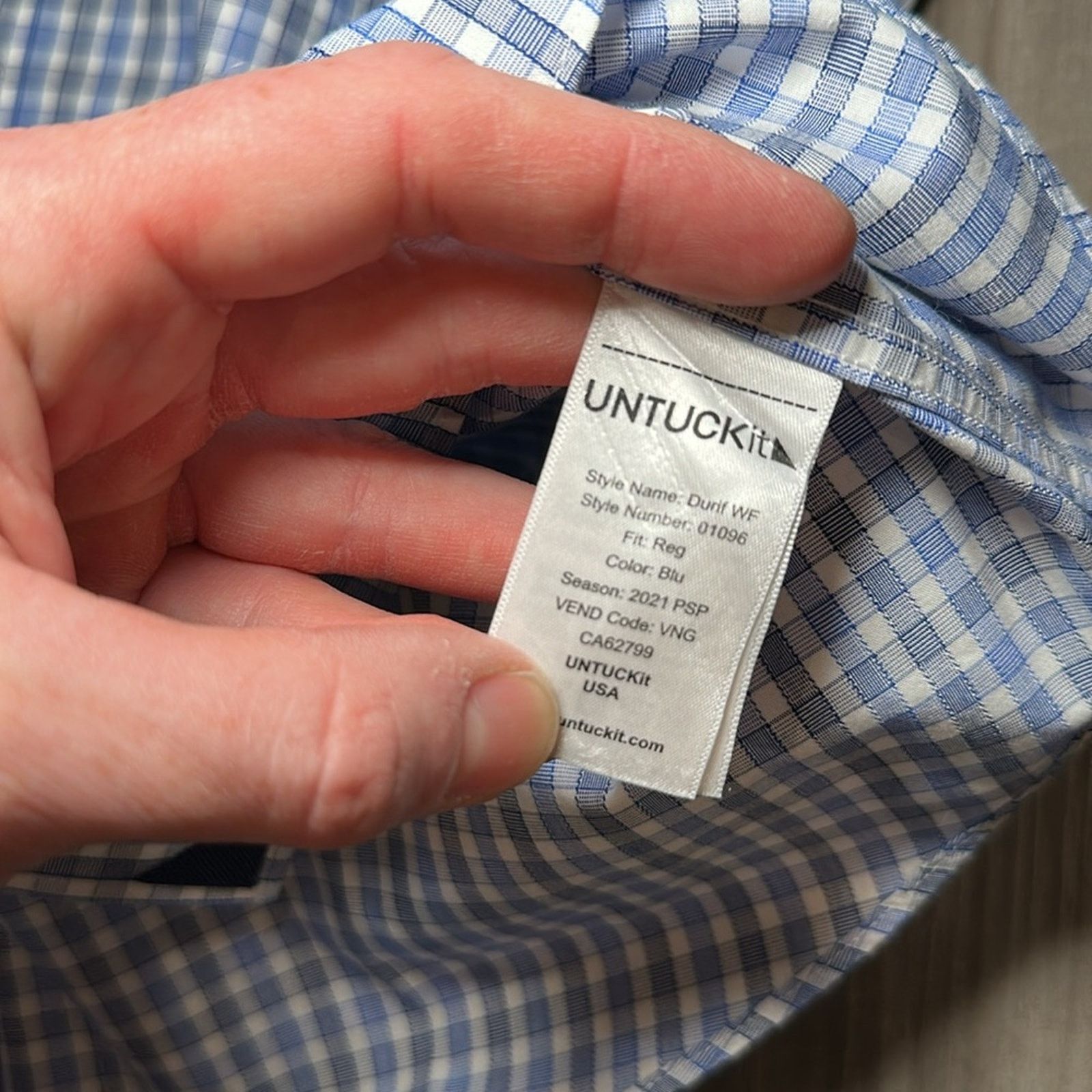 UNTUCKit UNTUCKit Durif Wrinkle Free Checkered Long Sleeve - Large Size US L / EU 52-54 / 3 - 7 Thumbnail