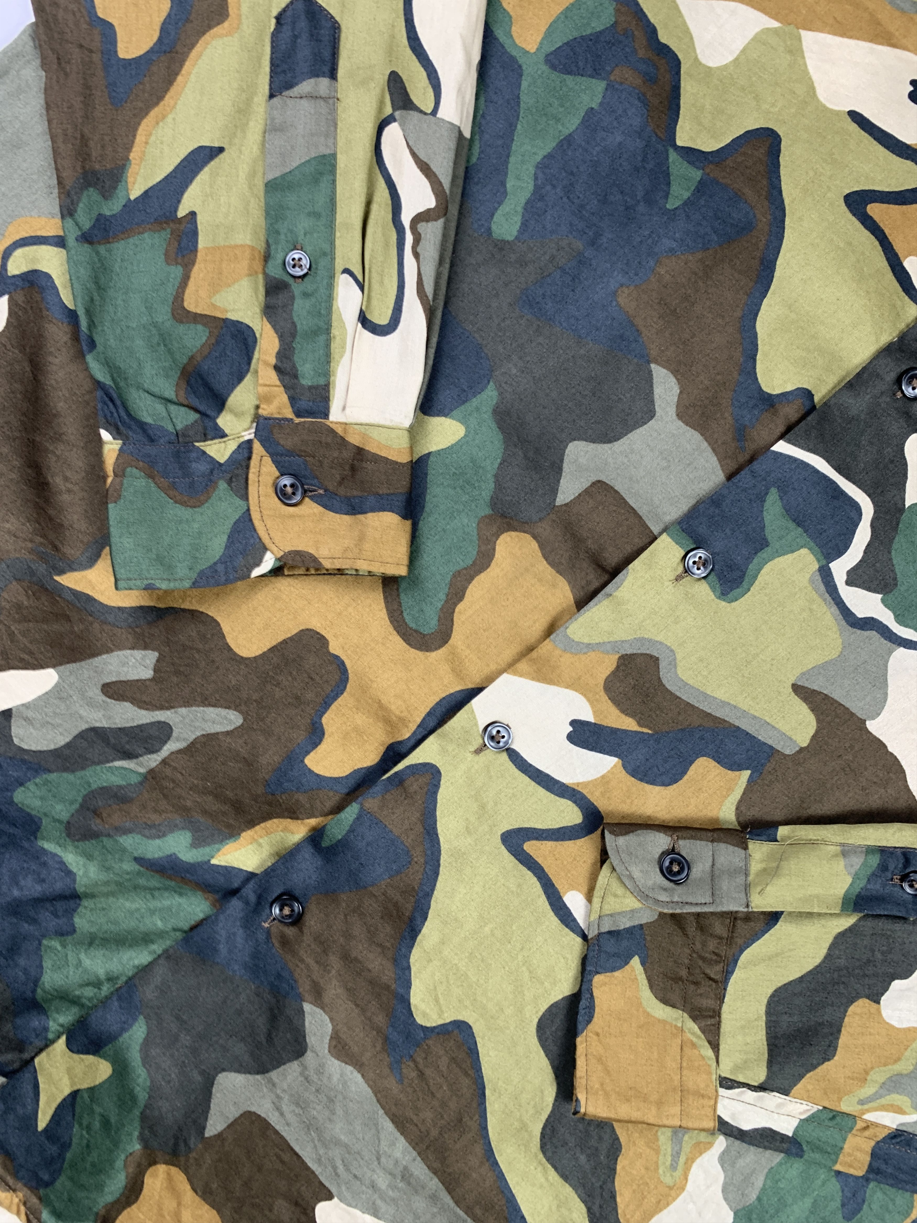 Zara Zara Woodland Camo Pattern Relax Fit Shirt (XL) Size US XL / EU 56 / 4 - 2 Thumbnail