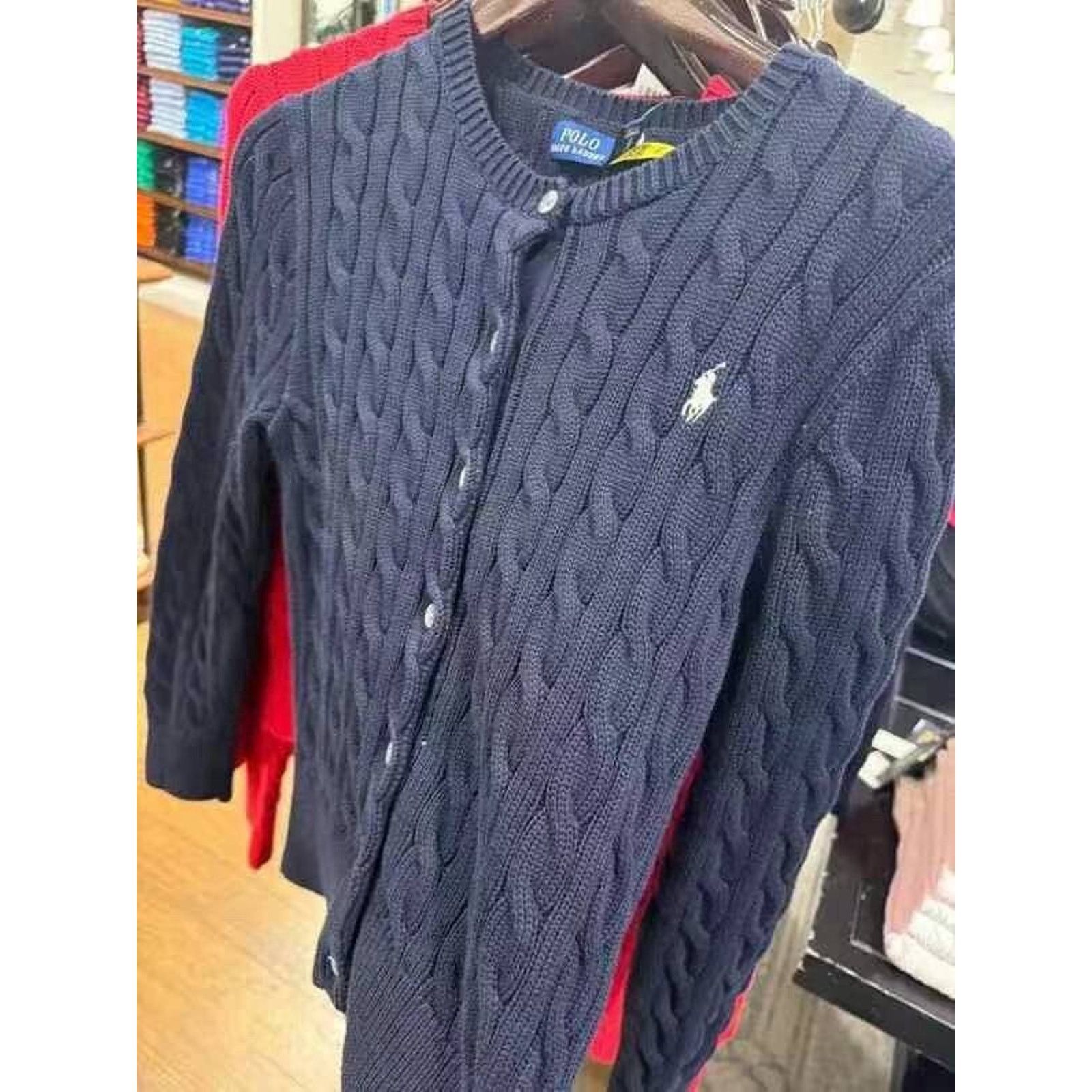 Ralph Lauren NEW POLO RALPH LAUREN Women Cotton Cardigan Blue Large Size L / US 10 / IT 46 - 3 Thumbnail