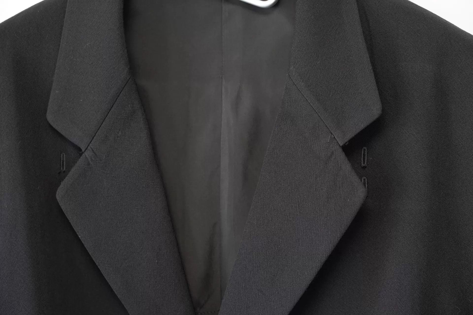 Yohji Yamamoto Yohji Yamamoto 96SS Leather-Paneled Cutout Wool Jacket Size US M / EU 48-50 / 2 - 4 Thumbnail
