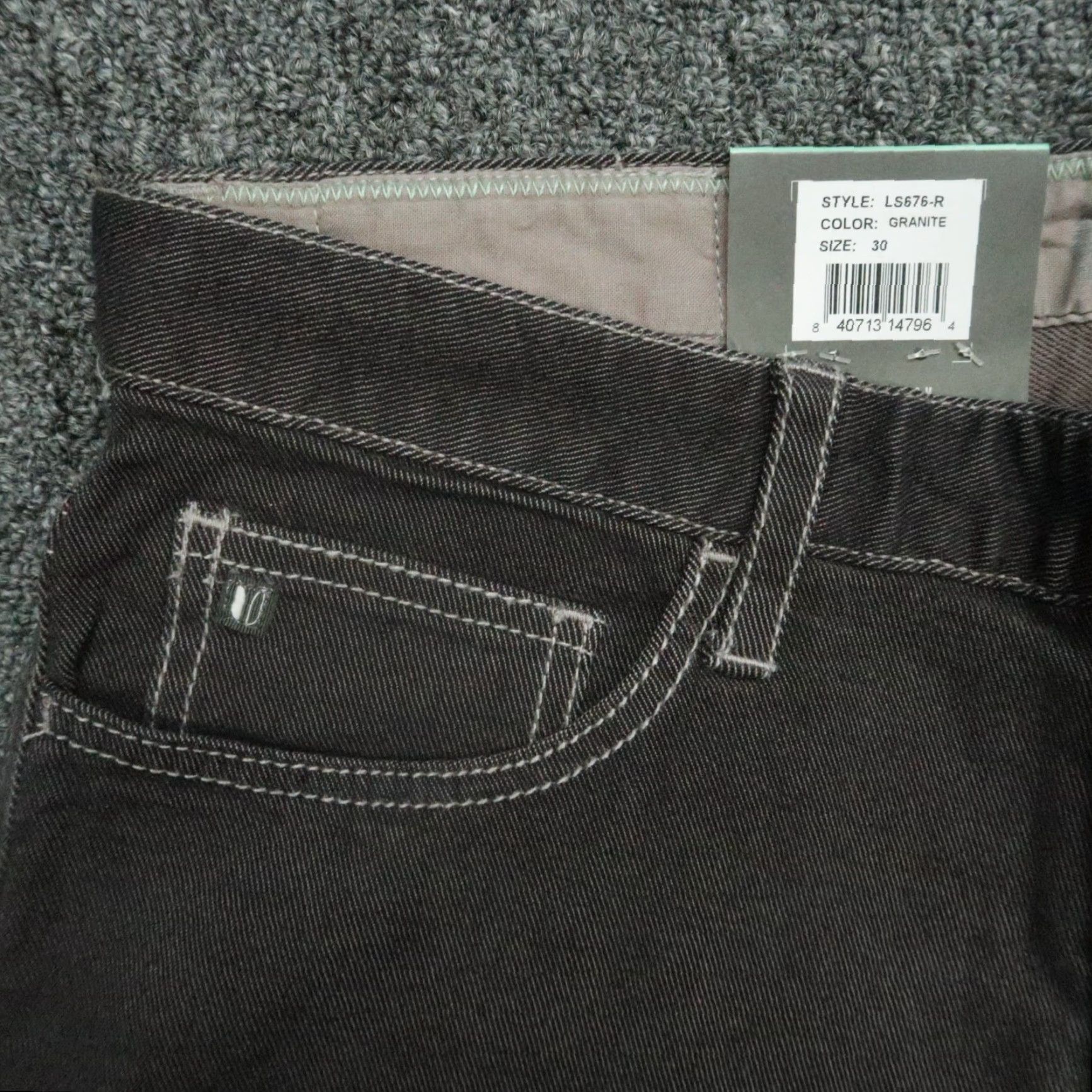 Denime Linksoul Jeans Men 30x32 Granite Gray Denim 5-Pocket Straight NWT Size US 30 / EU 46 - 3 Thumbnail
