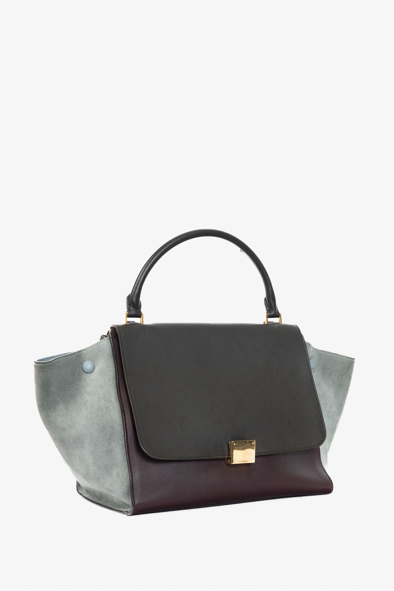 Celine Celine Trapeze Medium Leather & Suede Tote Size ONE SIZE - 2 Thumbnail