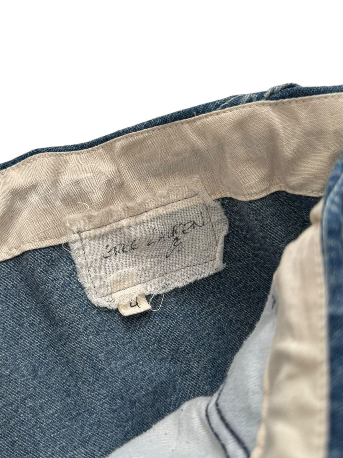 Greg Lauren Sz4 Denim Wide Leg Tux Baggy Pant Size US 34 / EU 50 - 5 Thumbnail
