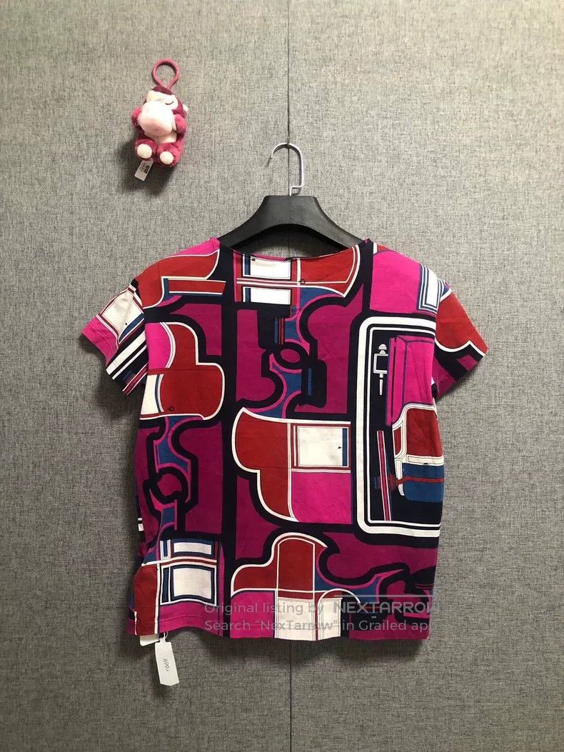 Hermes Hermes Color Block Printed Short Sleeve Size XS / US 0-2 / IT 36-38 - 2 Thumbnail