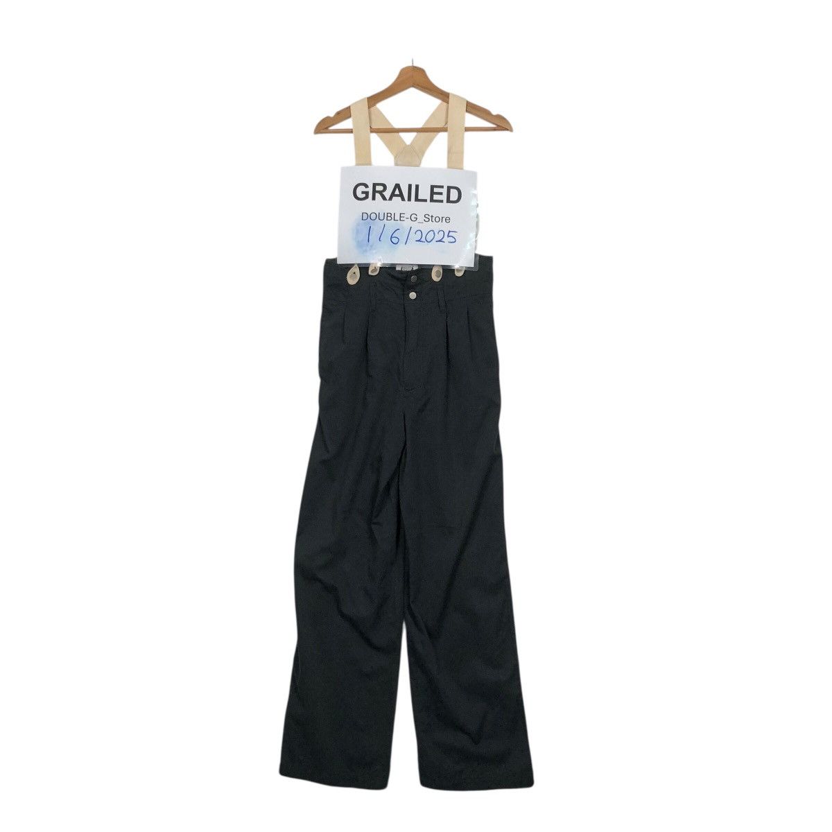 Issey Miyake Archival Issey Miyake High Waist Wide Leg Suspender Trousers Size US 30 / EU 46 - 1 Thumbnail