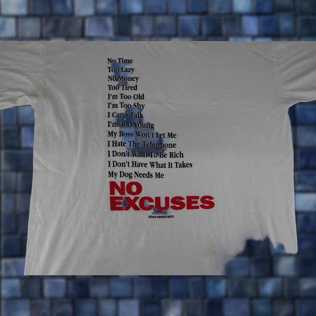 Vintage VINTAGE Jesus Shirt Mens One Size White NO EXCUSES Graphic Tee 1990s Christian Mens Size US M / EU 48-50 / 2 - 1 Thumbnail