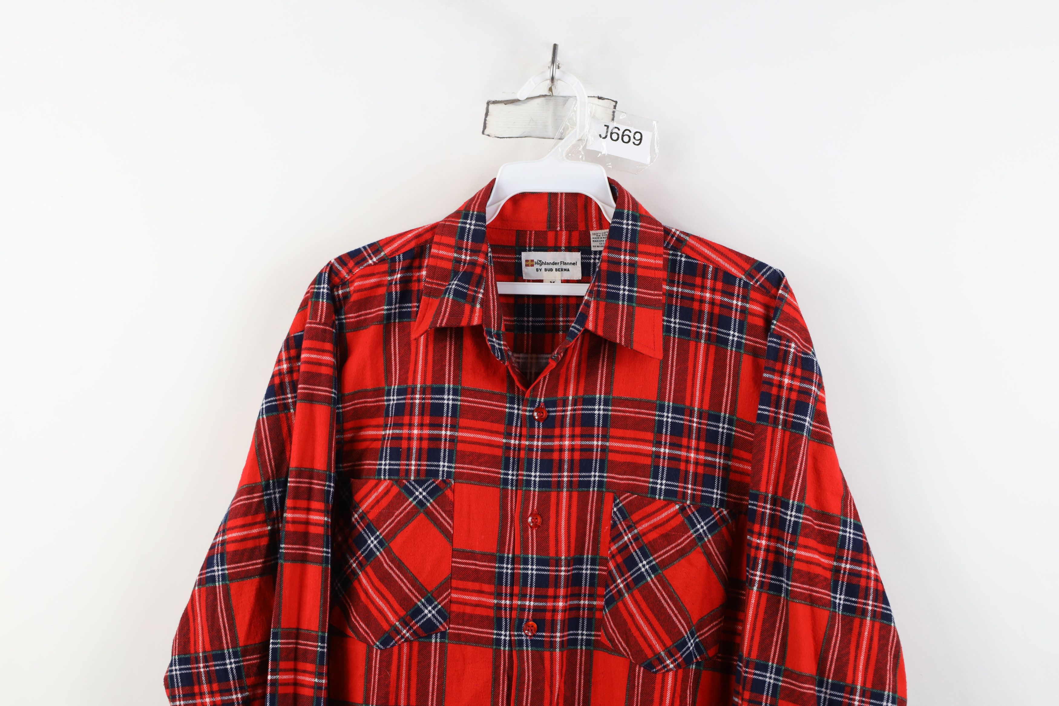 Vintage Vintage 70s Streetwear Flannel Collared Button Shirt Plaid Size US M / EU 48-50 / 2 - 2 Thumbnail