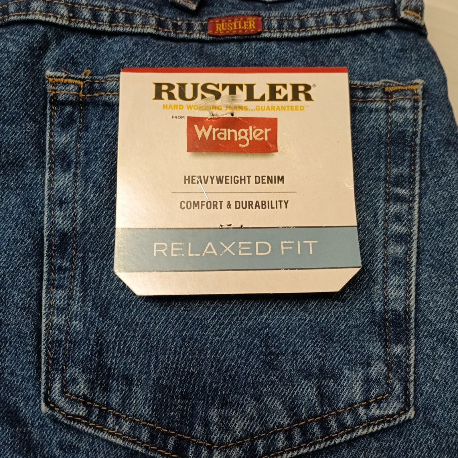 Wrangler Wrangler Rustler Jeans Men's Size 36x29 Blue Relaxed Fit Size US 36 / EU 52 - 2 Thumbnail