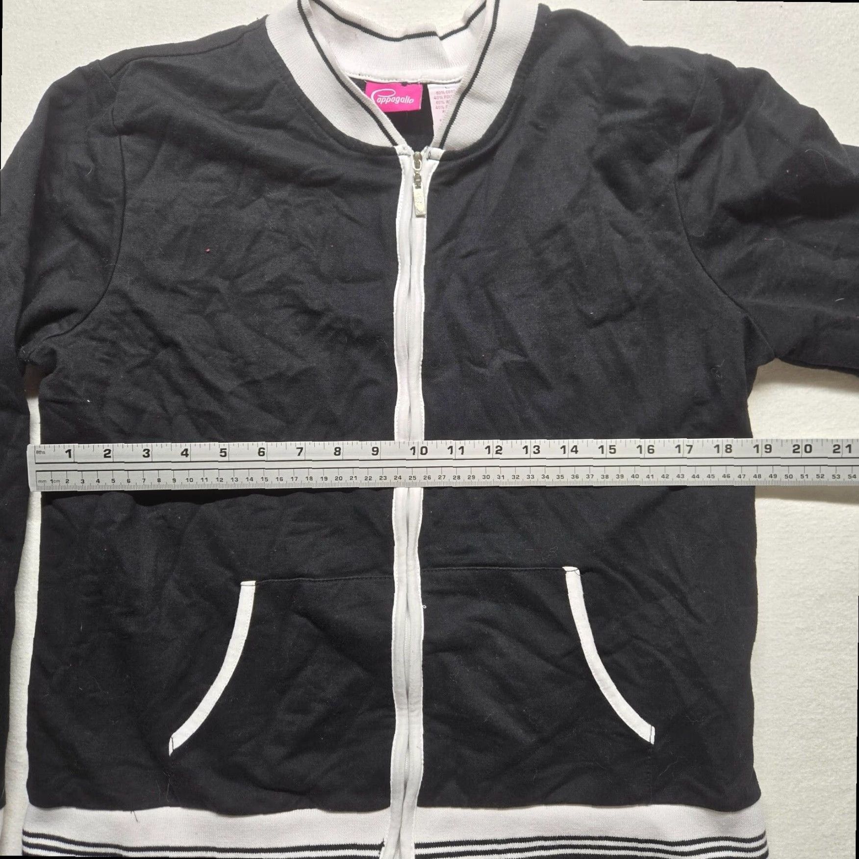 Vintage Cappagallo Black Velour Full Zip Jacket Sweater Women's Large Long Sleeve Size L / US 10 / IT 46 - 4 Thumbnail