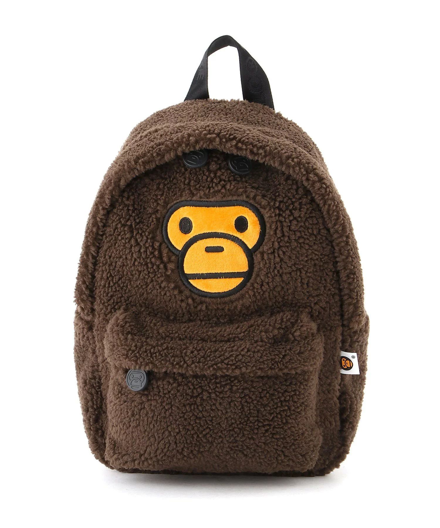 Pre-owned Bape Baby Milo Mini Fur Backpack In Brown