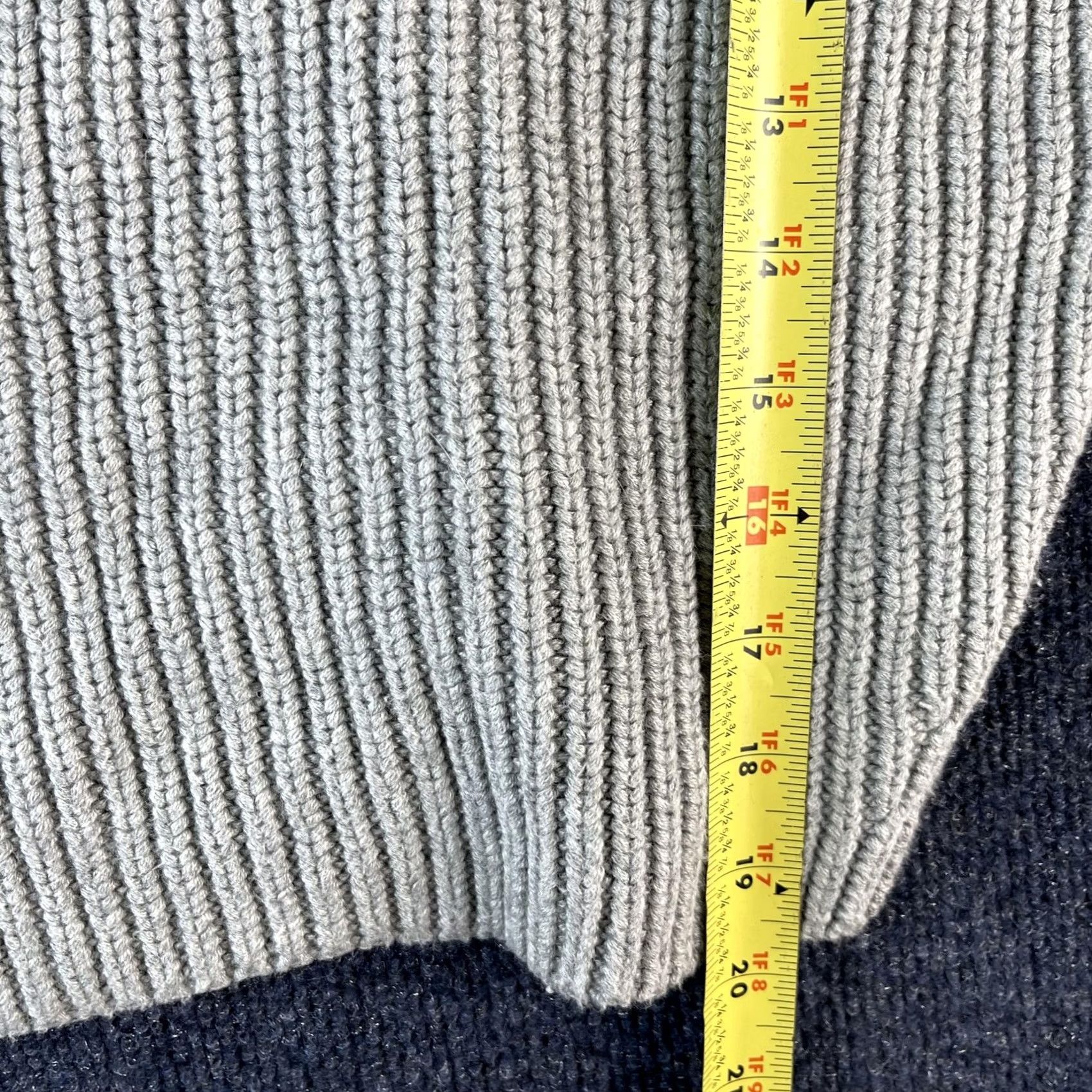 Abercrombie & Fitch Abercrombie & Fitch Sweater Womens Medium Gray Turtleneck Rib Knit Cropped Size M / US 6-8 / IT 42-44 - 4 Thumbnail