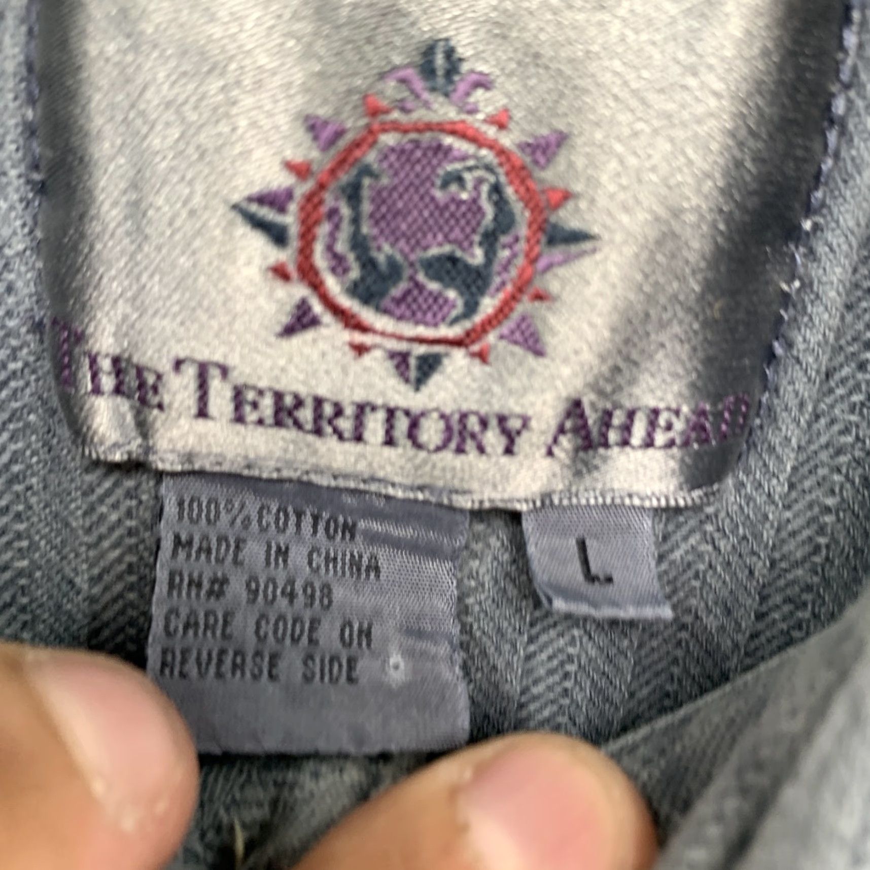 The Territory Ahead VINTAGE Territory Ahead Button-Up Shirt Mens Large Gray Long Sleeve Collared Casual Size US L / EU 52-54 / 3 - 3 Thumbnail