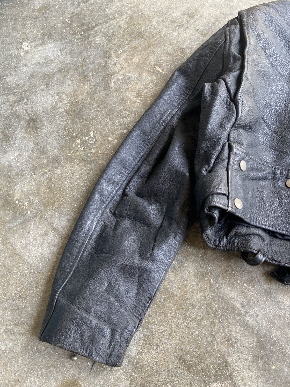 Vintage MARLON BRANDO VTG DOUBLE COLAR GENUINE LEARHER JACKET Size US M / EU 48-50 / 2 - 17 Thumbnail