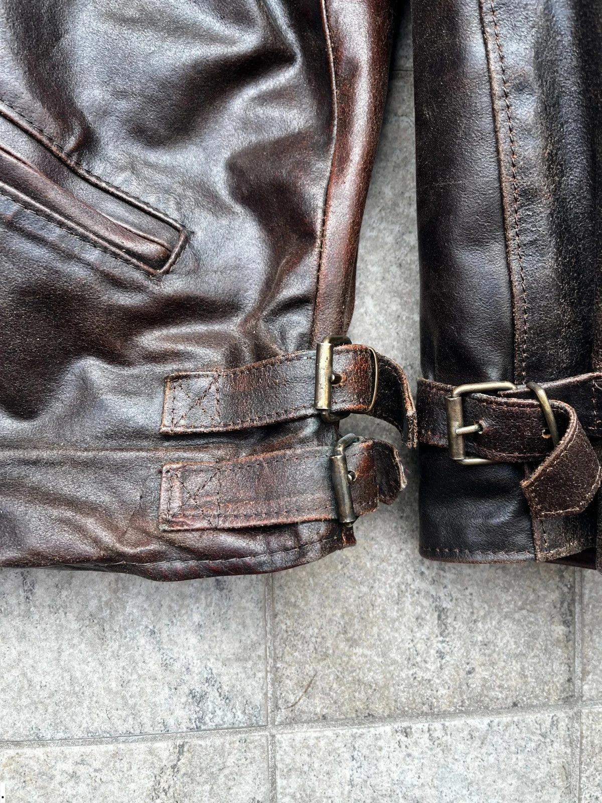 Other Super Rare Real leather double Buckle Jacket Size US L / EU 52-54 / 3 - 8 Thumbnail