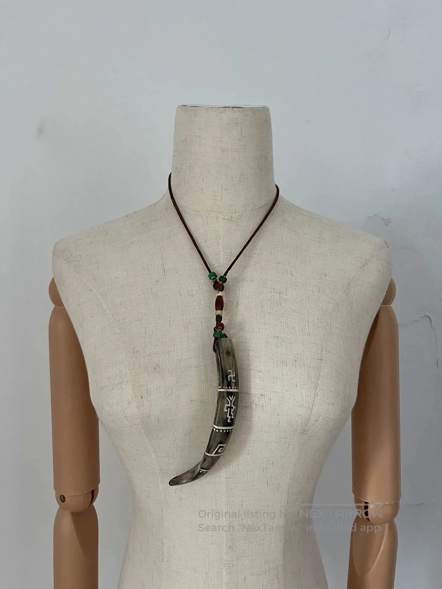 Kapital Kapital Wooden Horn Pendant Necklace. Size ONE SIZE - 1 Thumbnail