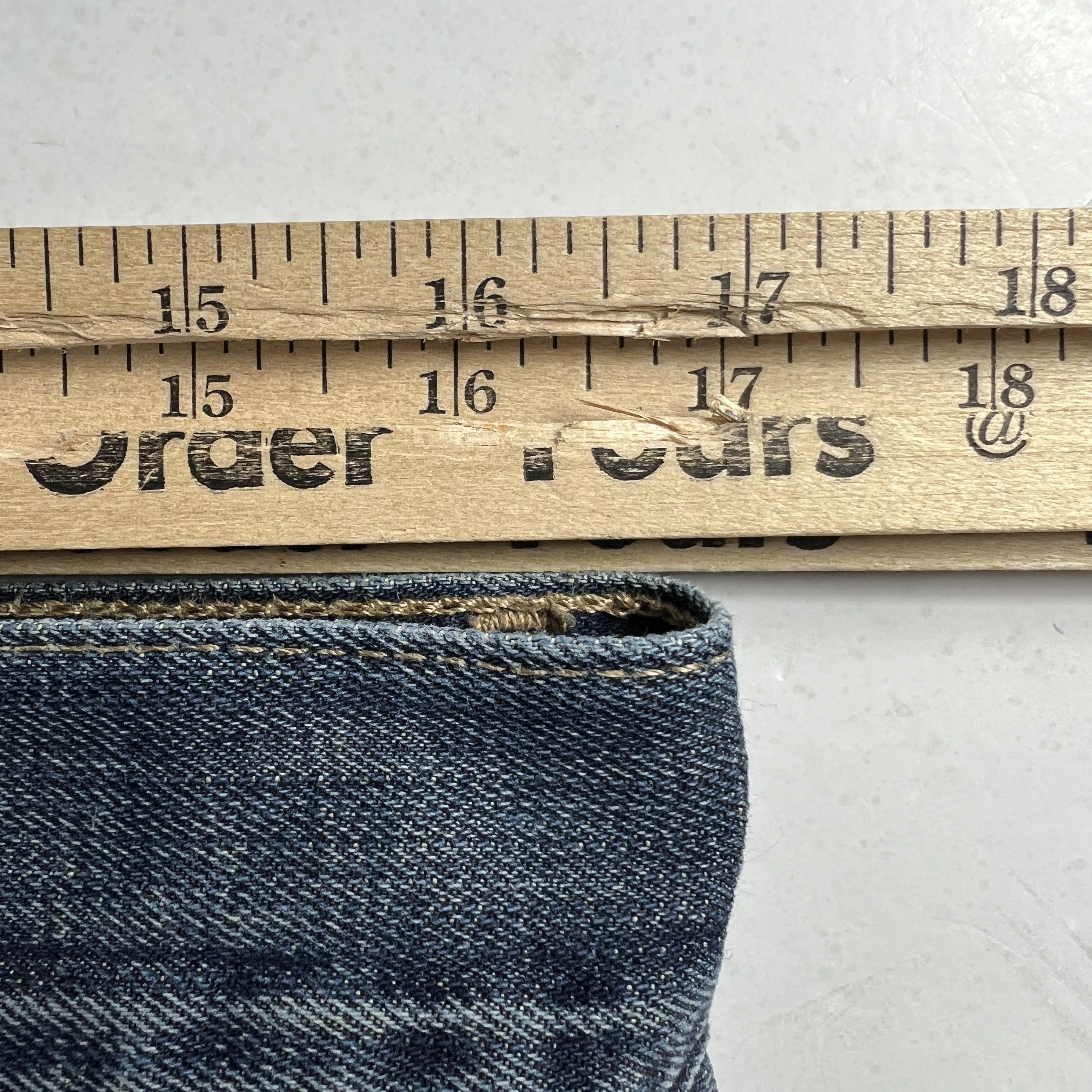 Lucky Brand Lucky Brand Jeans 221 Straight Blue Faded Distressed Denim Size US 33 - 24 Thumbnail