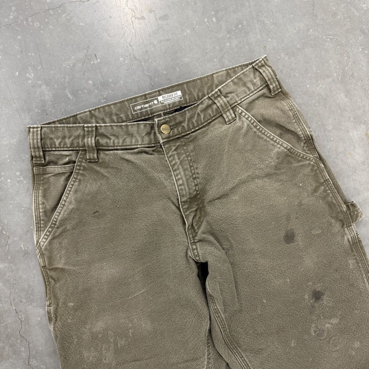 Carhartt × Carhartt Wip × Vintage Vintage Carhartt Faded Distressed Olive Green Work Pants Size US 32 / EU 48 - 10 Thumbnail