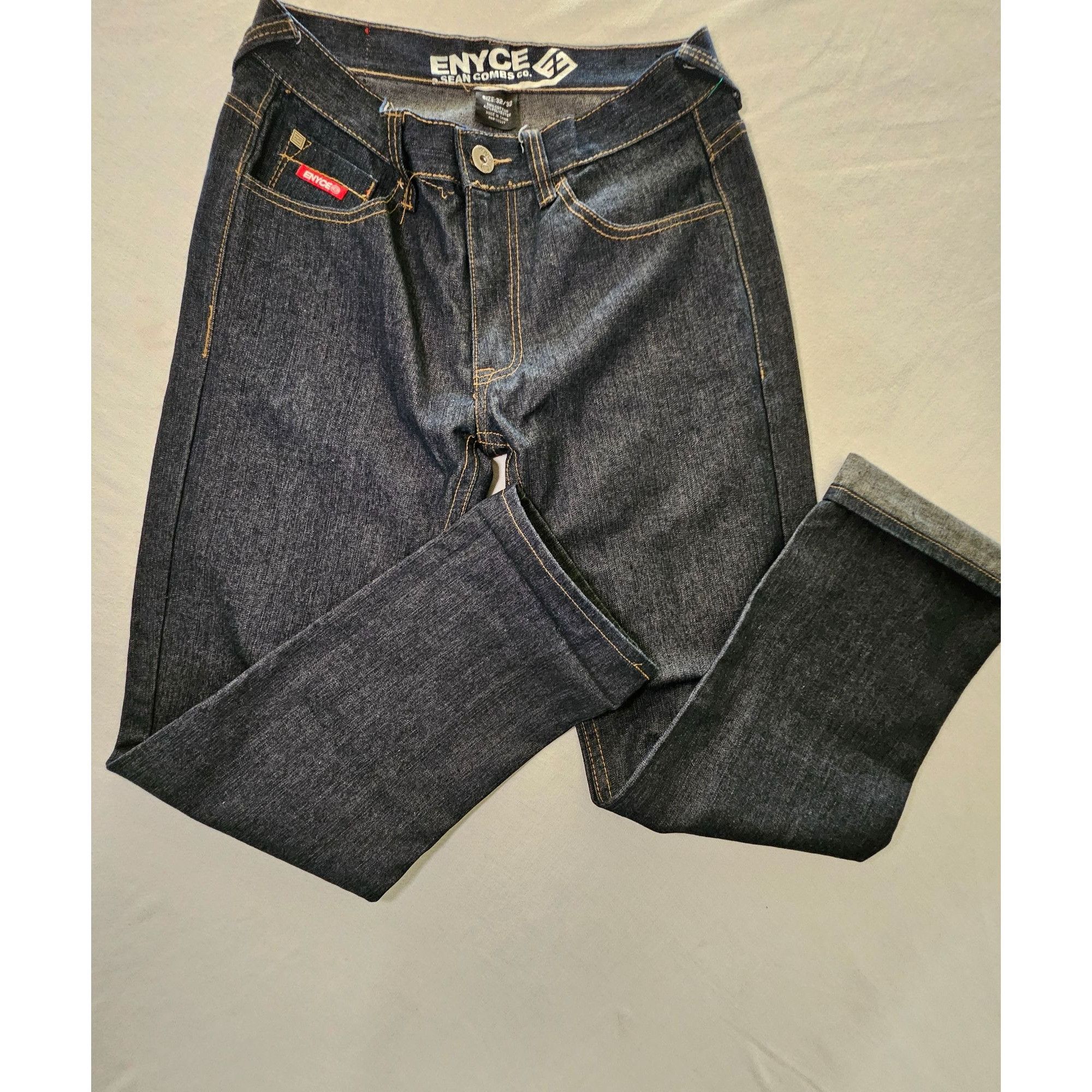 Enyce Enyce Sean Combs Co Mens Navy Red Jeans Y2K 32 x 32 Vintage Size US 32 / EU 48 - 2 Thumbnail