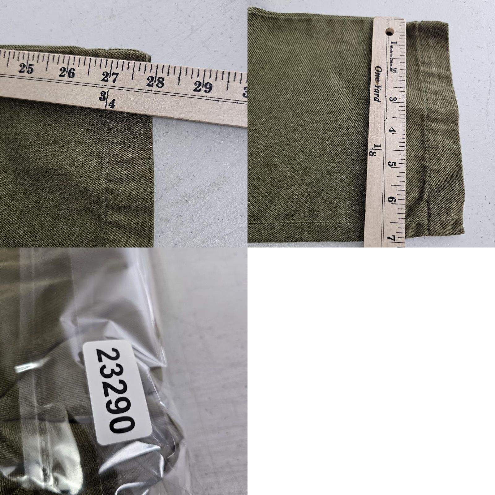 Olive Spier & Mackay Pants Mens 33 Olive Green Slim Fit Chino Cotton Casual Flat Front Chino Pants Mens 33 Olive Green Slim Fit Flat Front Cotton Casual Size US 33 - 9 Thumbnail