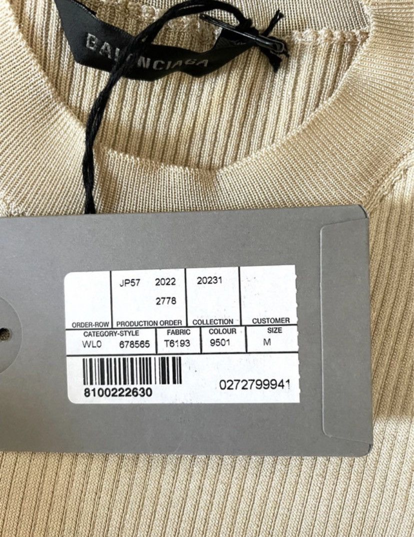 Balenciaga Balenciaga Ribbed Beige Sweater Size M / US 6-8 / IT 42-44 - 14 Thumbnail