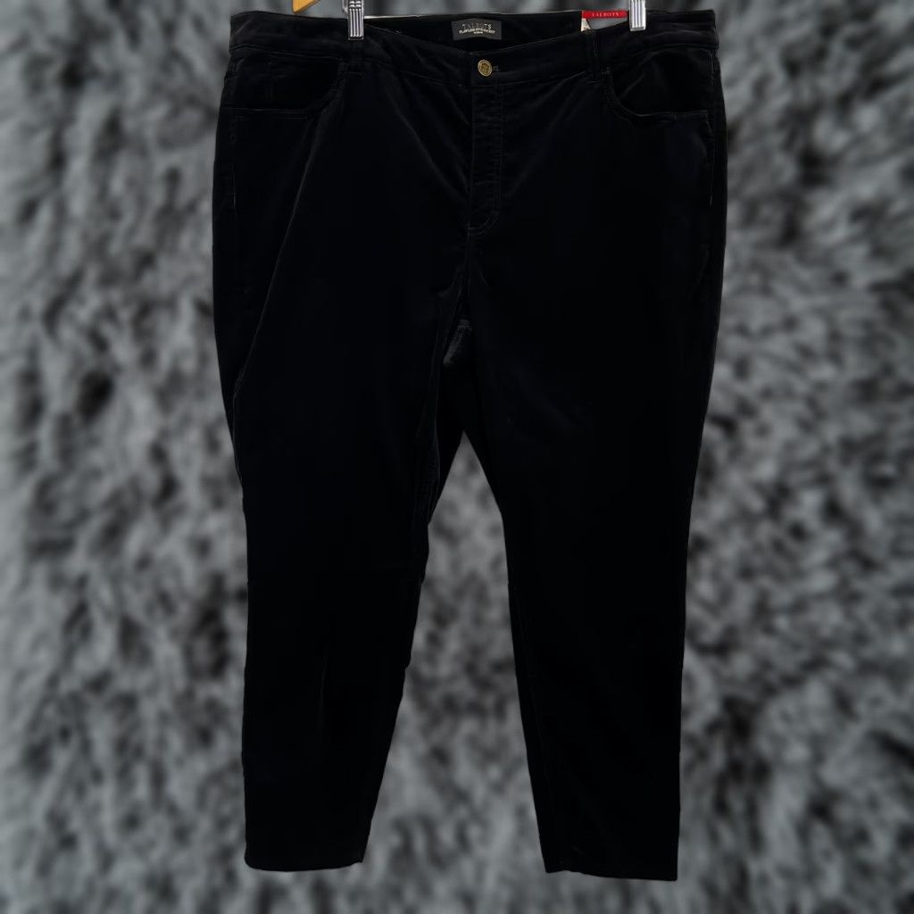 Talbots Flawless Velveteen 5 Pocket Jegging Pants 22W Plus Black Womens NEW! Pockets Cotton Blend Jeans Style Skinny Plus 22W Women Pants